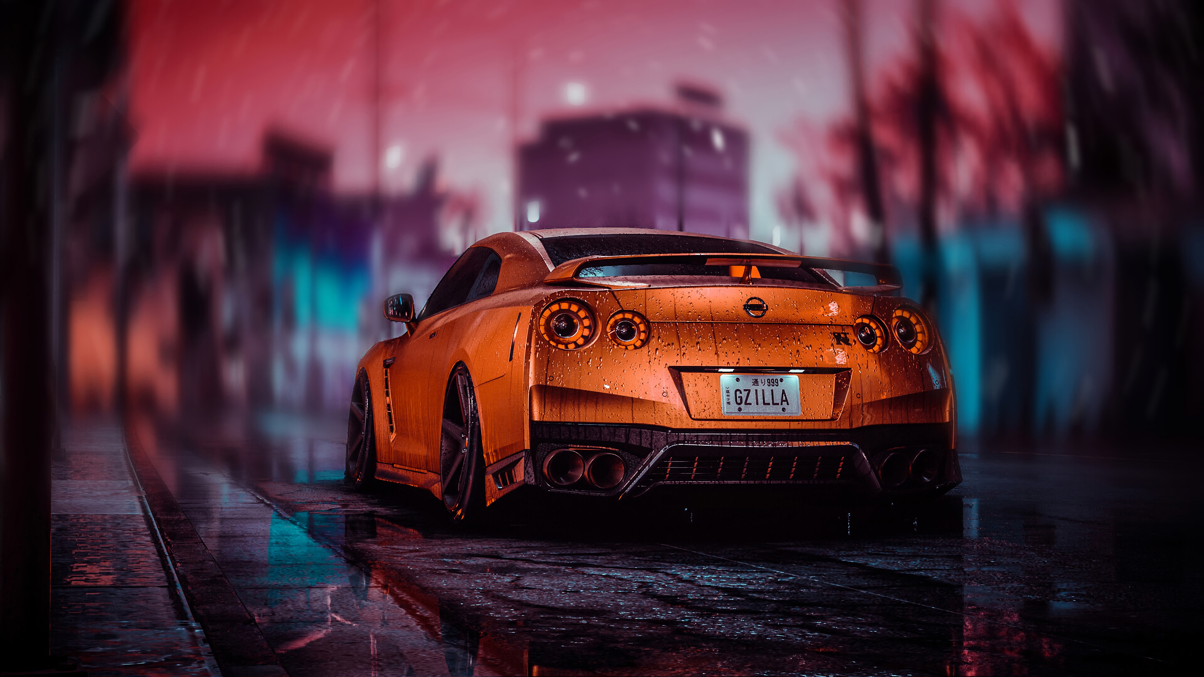 nissan gt r, video game, need for speed heat, car, nissan, need for speed