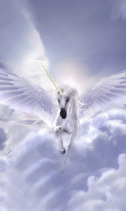 Download mobile wallpaper Fantasy, Cloud, Unicorn, Pegasus, Fantasy Animals for free.