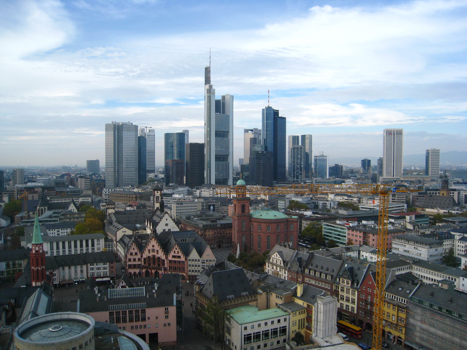 270555 завантажити шпалери створено людиною, франкфурт, будівля, місто, міський пейзаж, німеччина, панорама, хмарочос, міста - заставки і картинки безкоштовно
