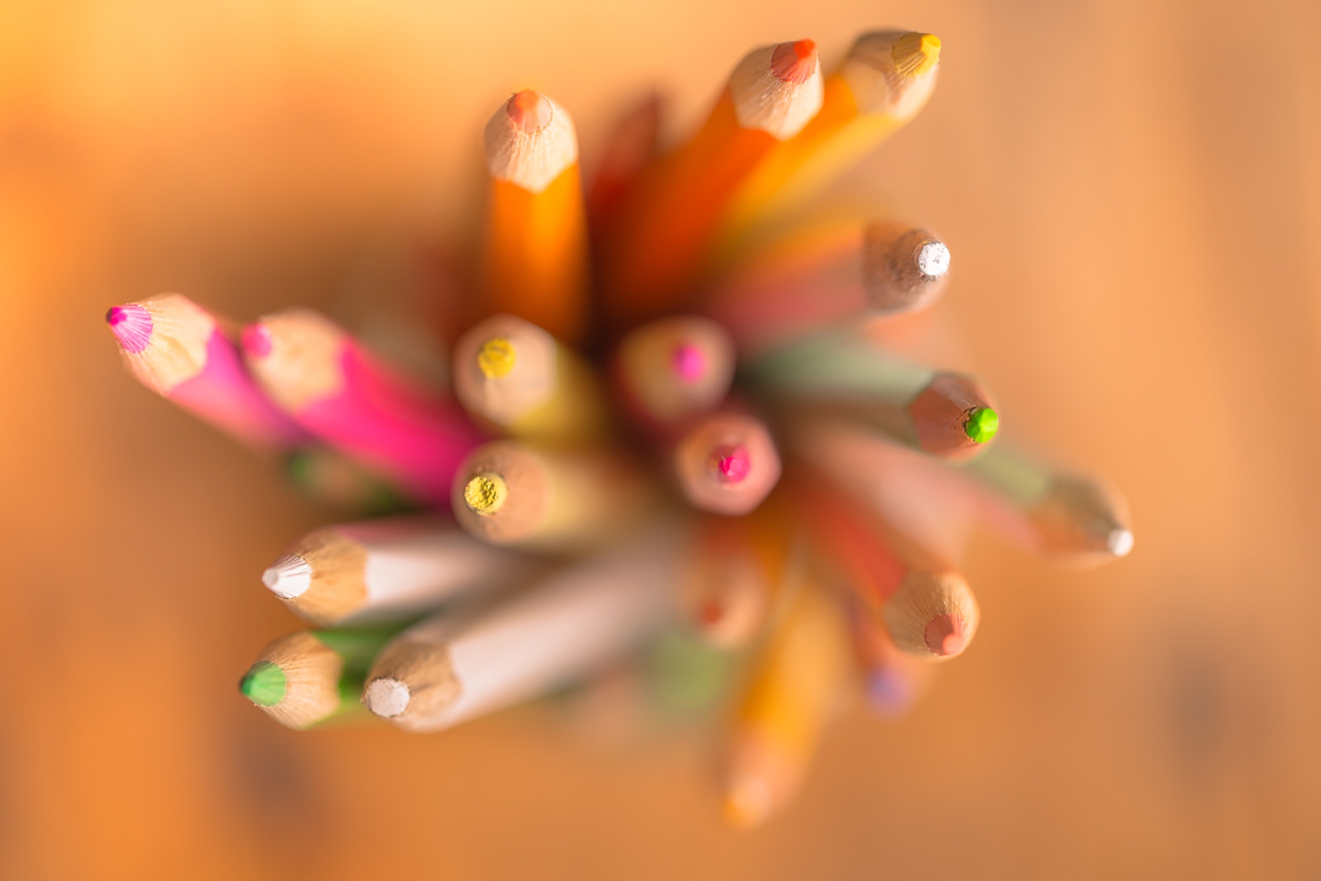 Download mobile wallpaper Blur, Colors, Pencil, Photography for free.