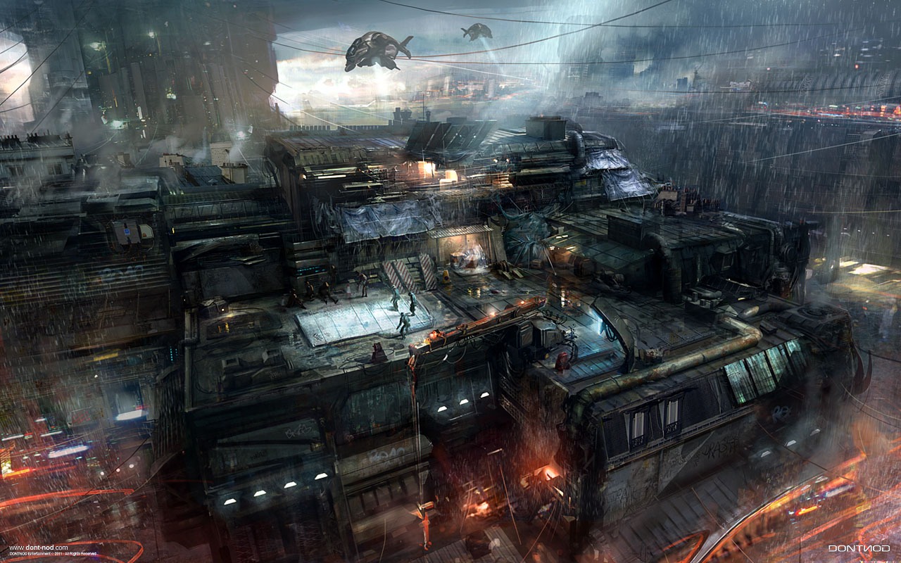 Free download wallpaper City, Sci Fi on your PC desktop