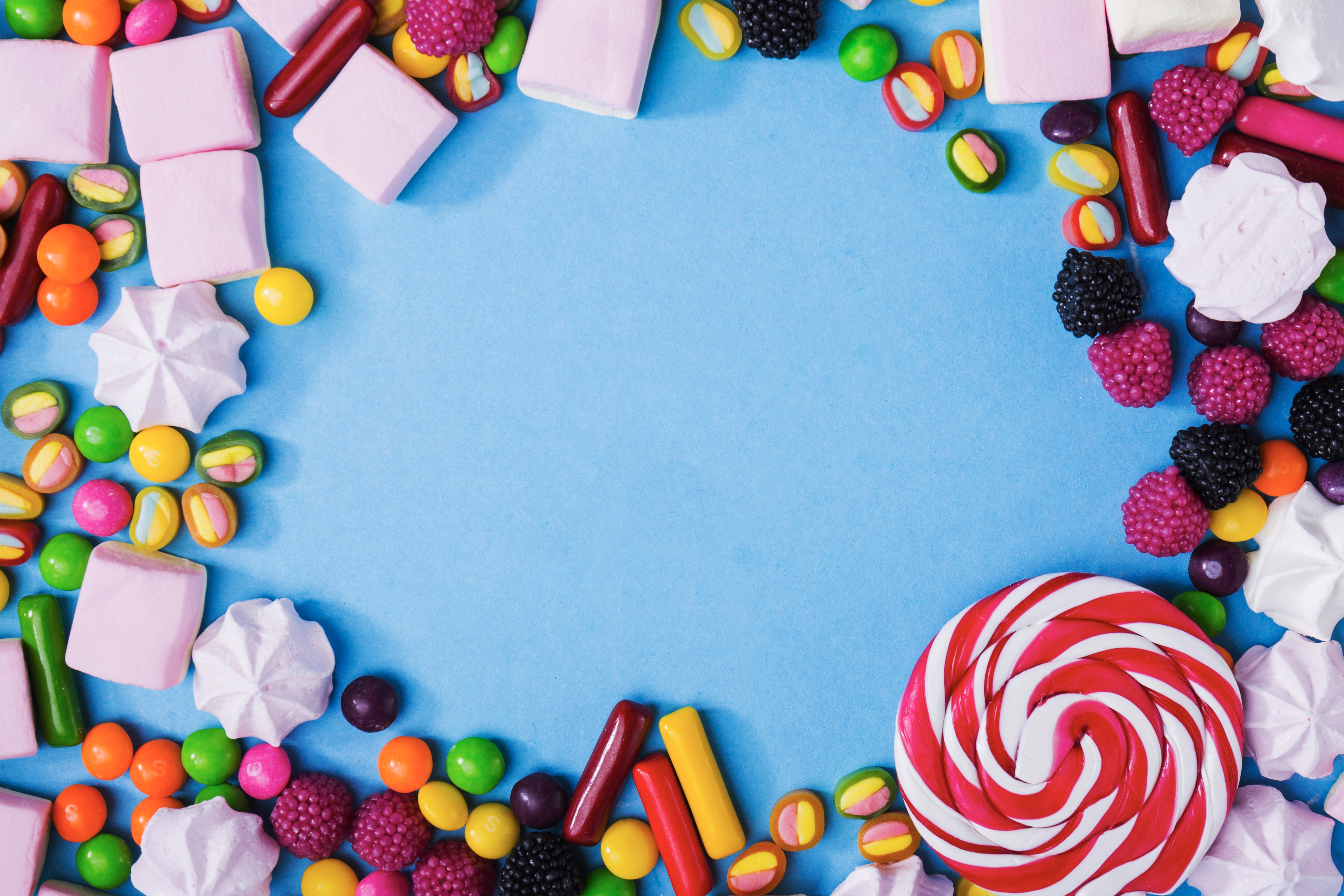 food, candy, colors, lollipop, marshmallow, sweets