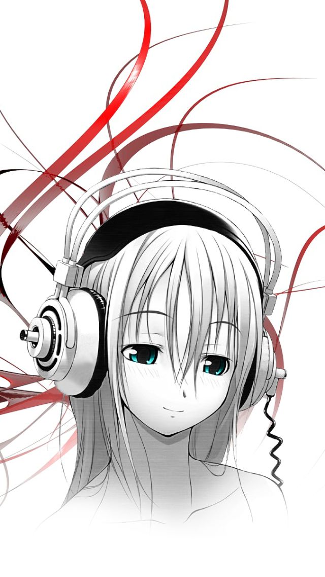 Download mobile wallpaper Anime, Headphones, Cute, Super Sonico for free.
