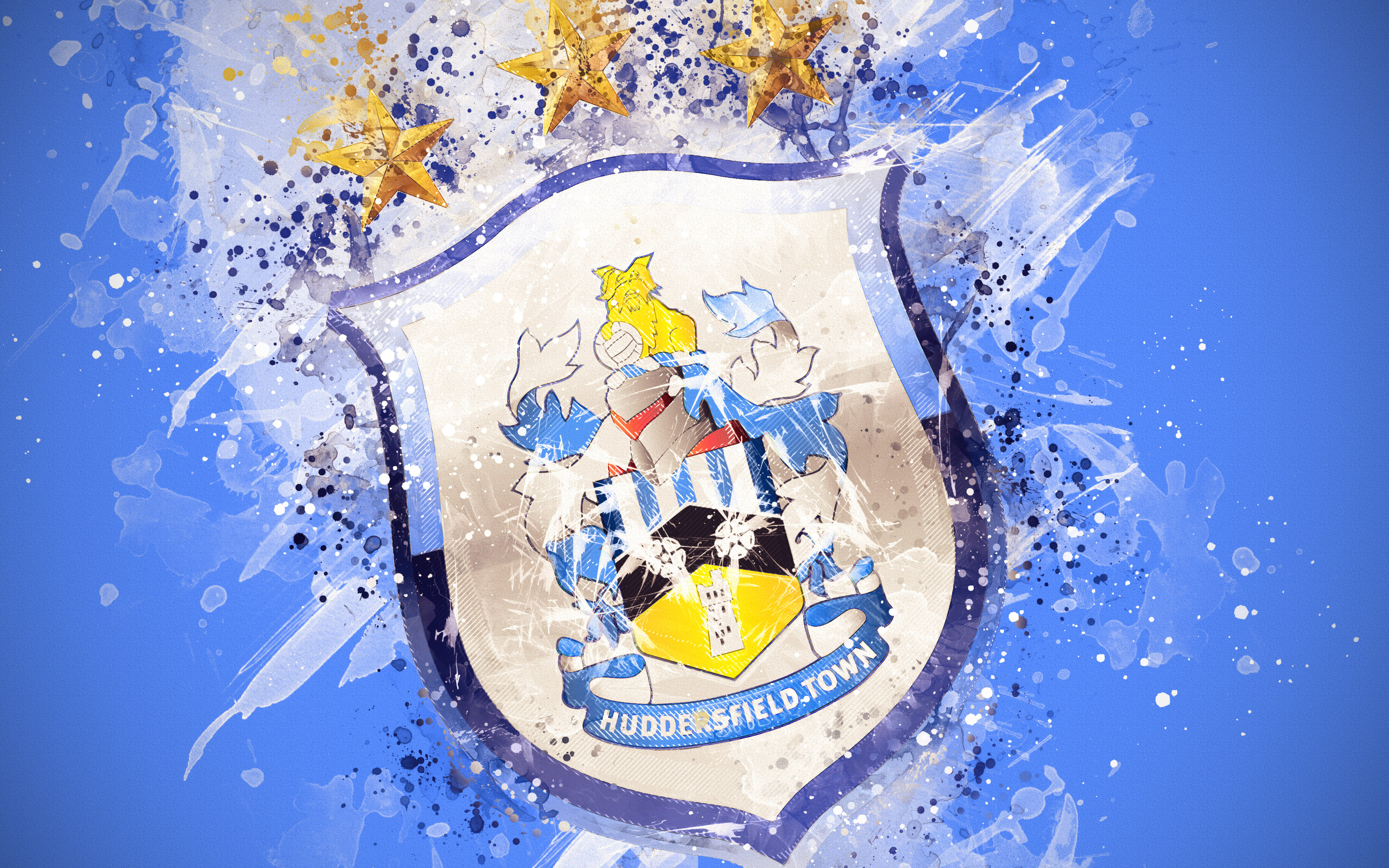 Handy-Wallpaper Sport, Fußball, Logo, Emblem, Huddersfield Town Afc kostenlos herunterladen.