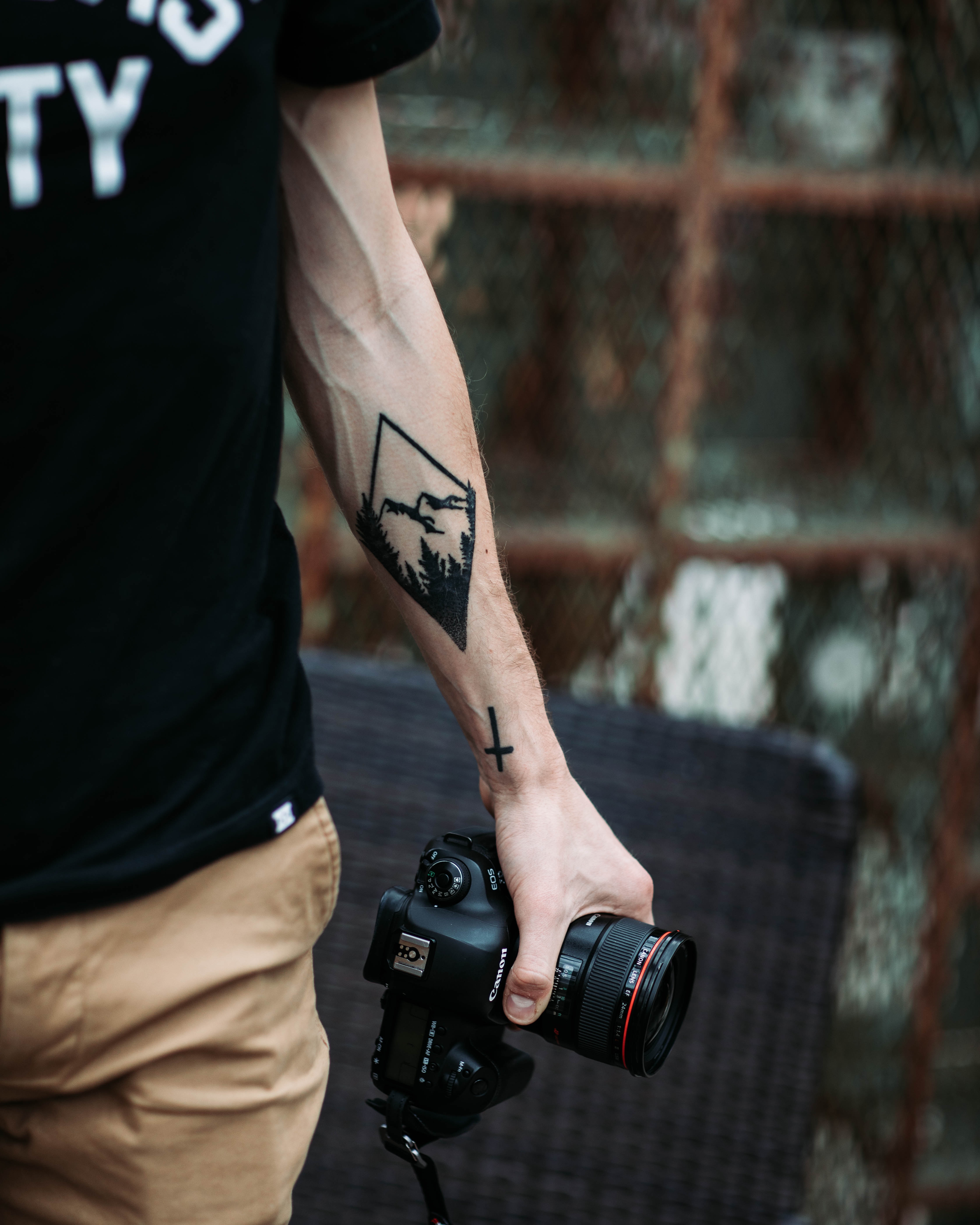 tattoo, photographer, technologies, tattoos, hand, technology, camera HD wallpaper
