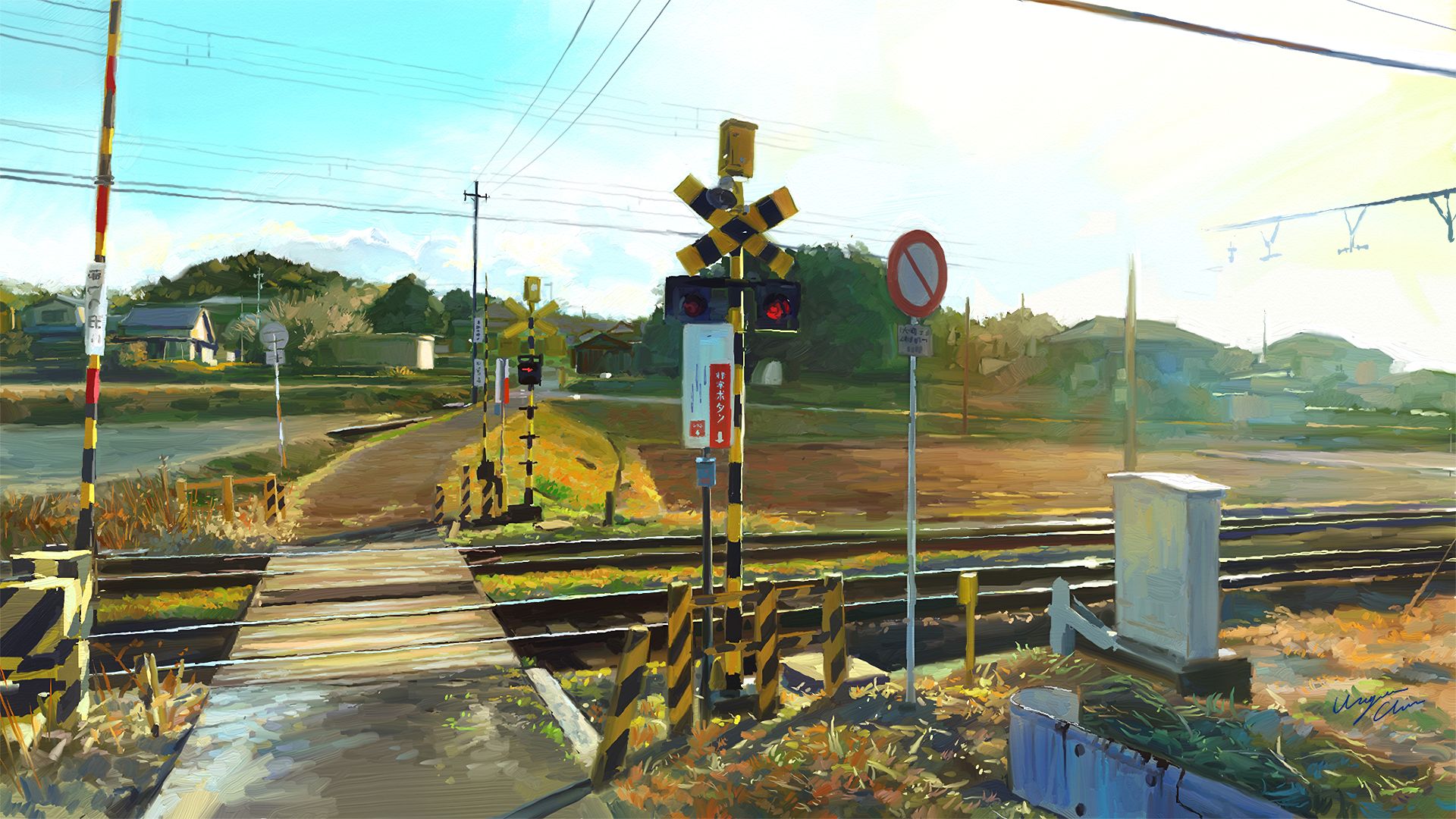 Download mobile wallpaper Anime, Railroad, Original for free.