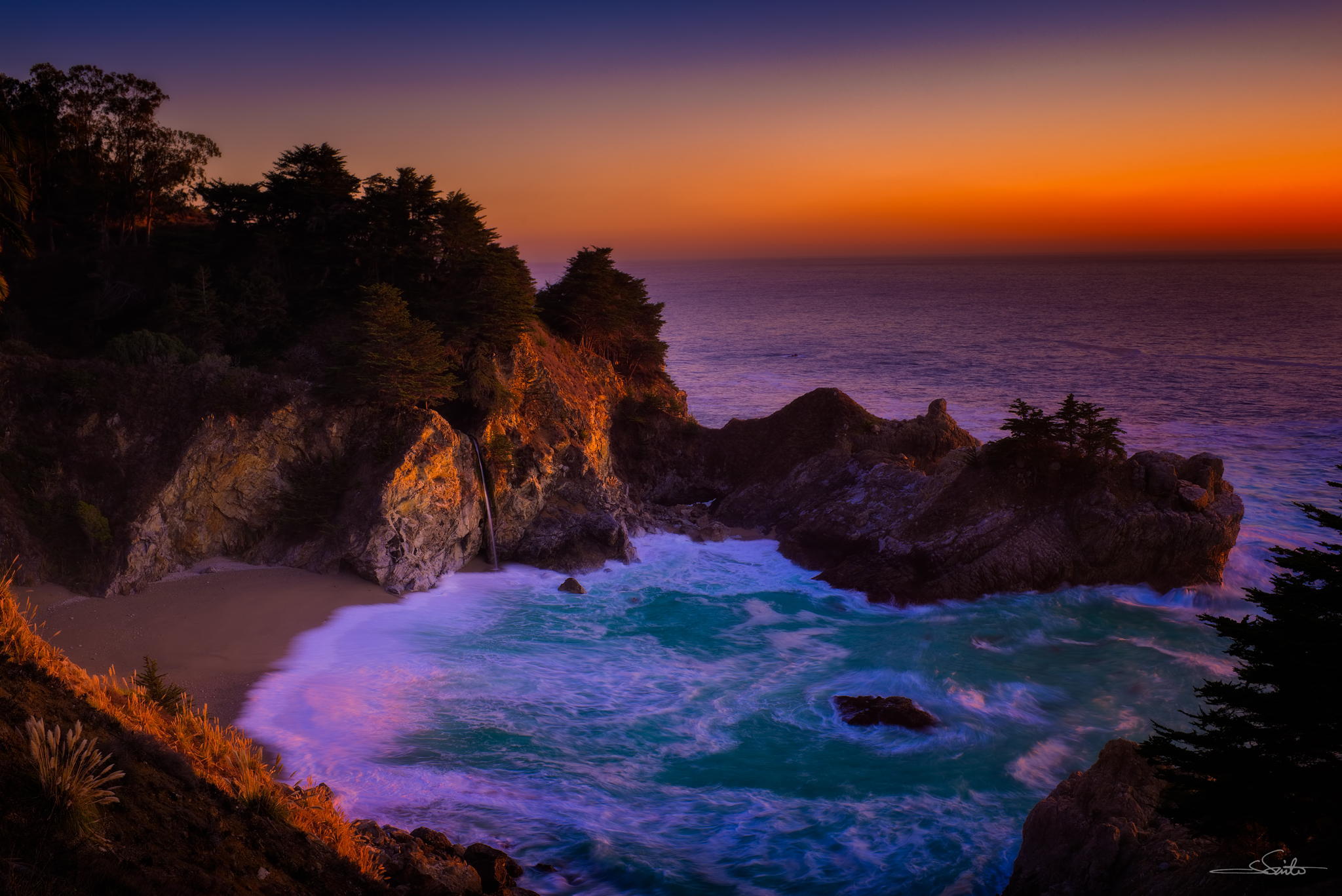 PCデスクトップに日没, 海, 海岸, 地球, カリフォルニア画像を無料でダウンロード