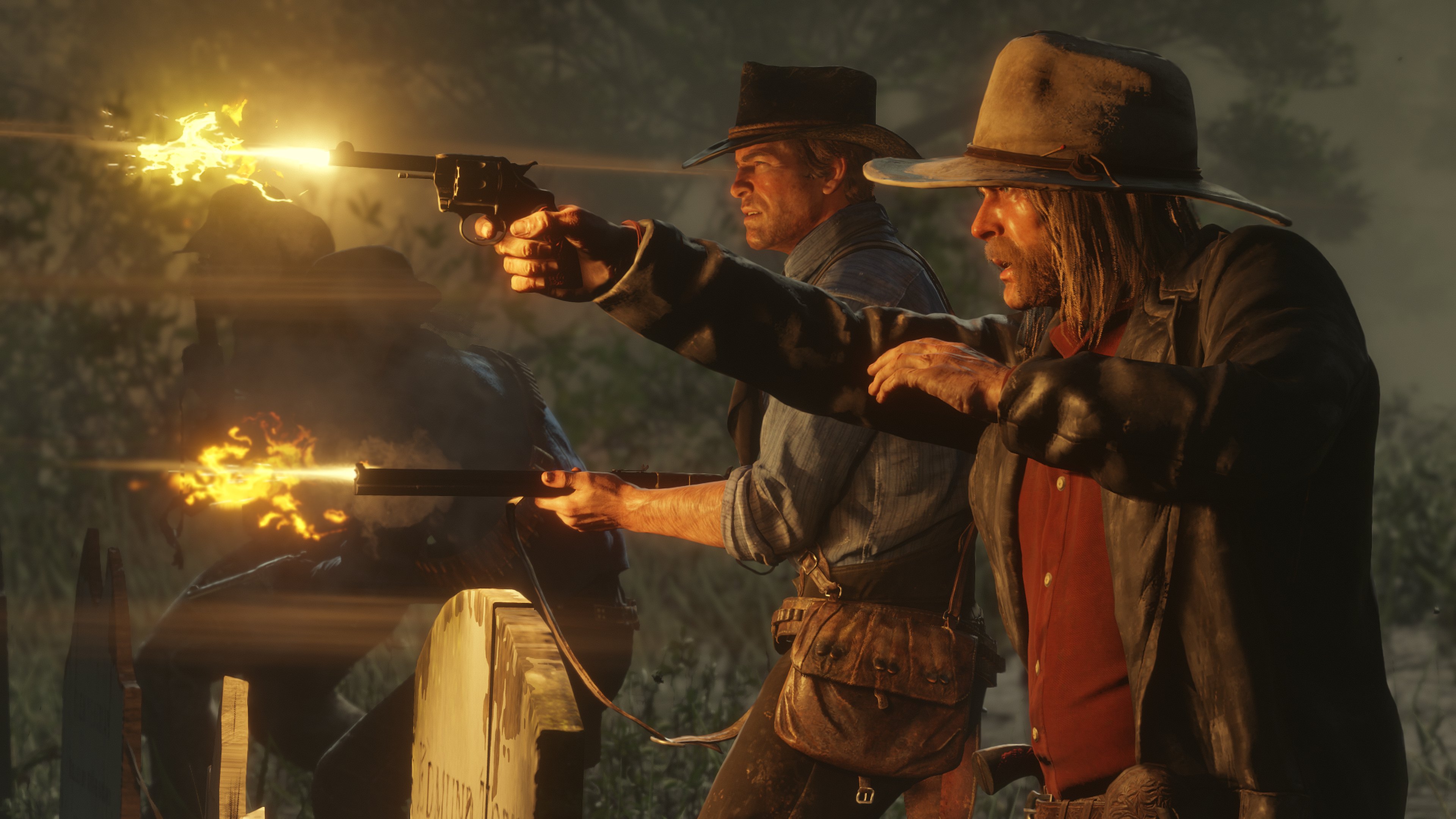 video game, red dead redemption 2, arthur morgan, micah bell, red dead