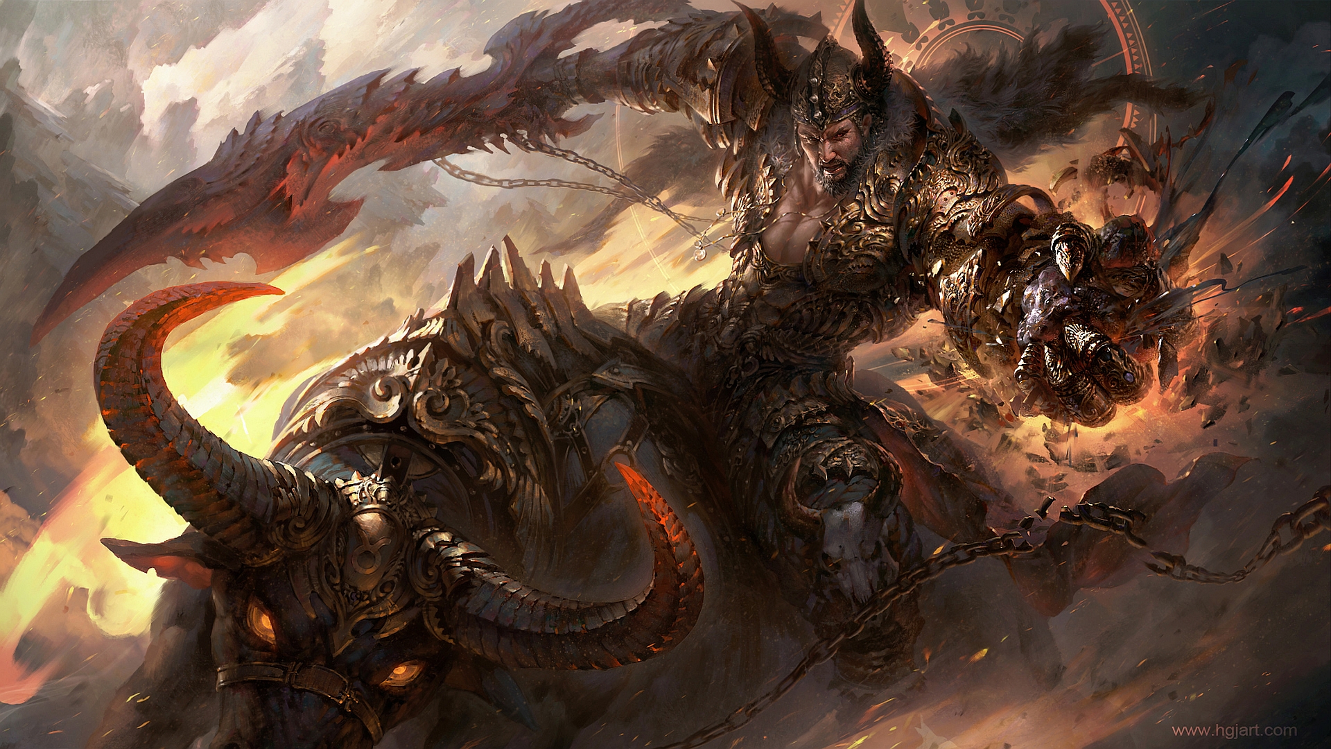 Download mobile wallpaper Fantasy, Warrior for free.