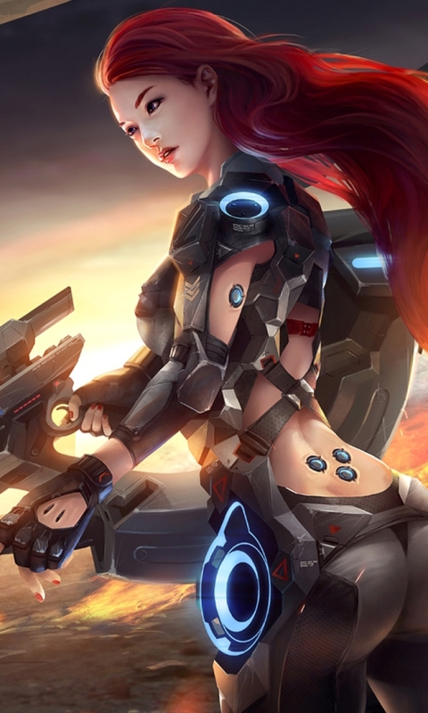 Download mobile wallpaper Sci Fi, Armor, Women Warrior for free.