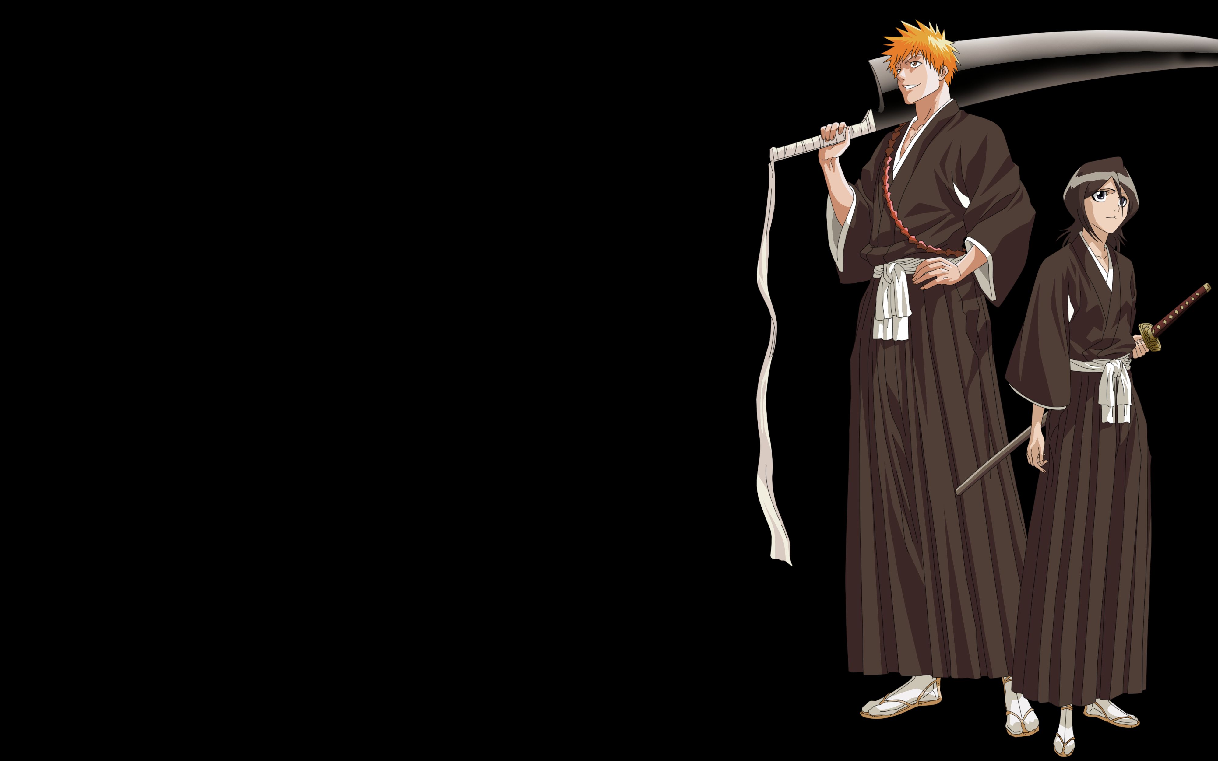 Handy-Wallpaper Rukia Kuchiki, Bleach, Ichigo Kurosaki, Animes kostenlos herunterladen.