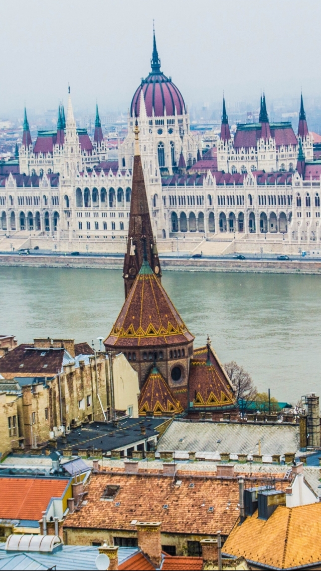 Скачать картинку Города, Венгрия, Будапешт, Сделано Человеком, Здание Венгерского Парламента в телефон бесплатно.