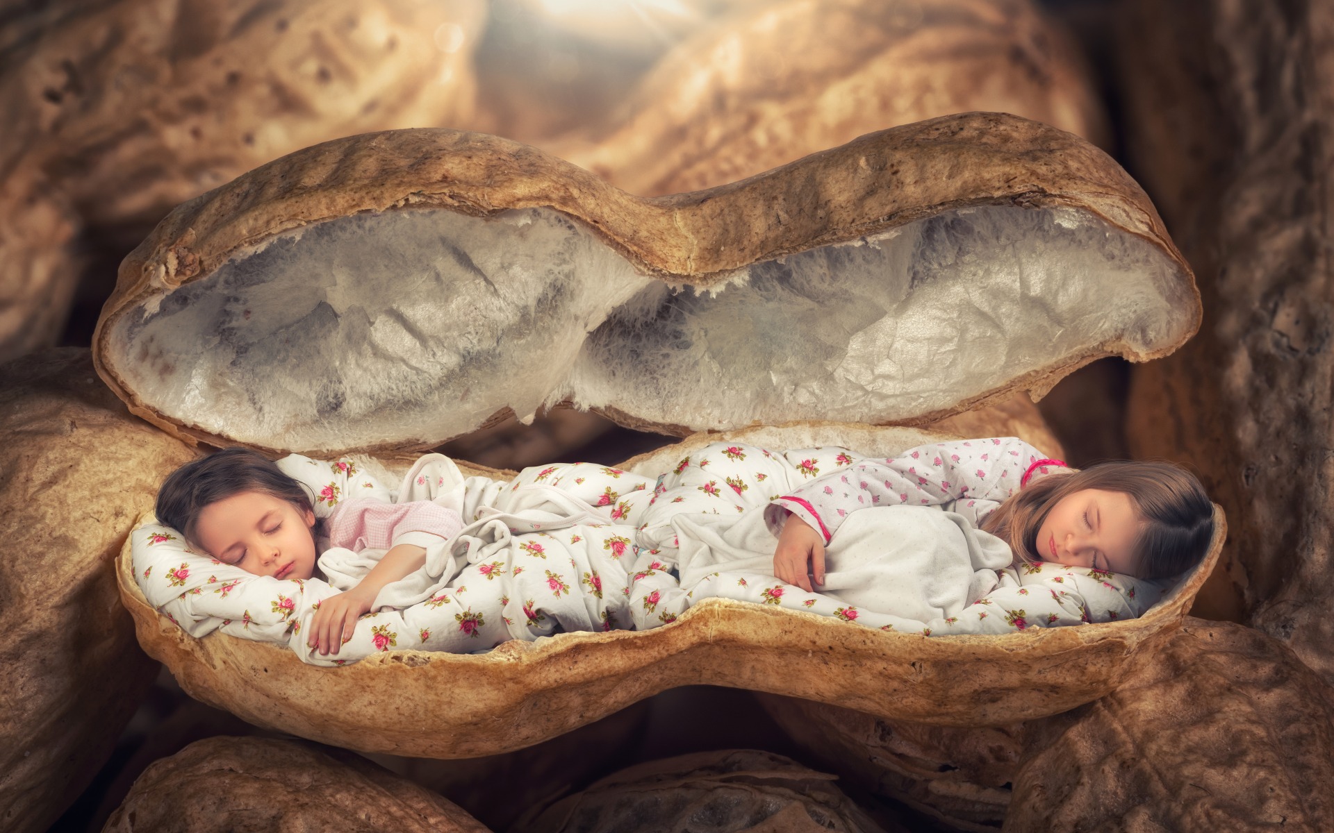 Download mobile wallpaper Child, Sleeping, Photography, Manipulation, Little Girl for free.