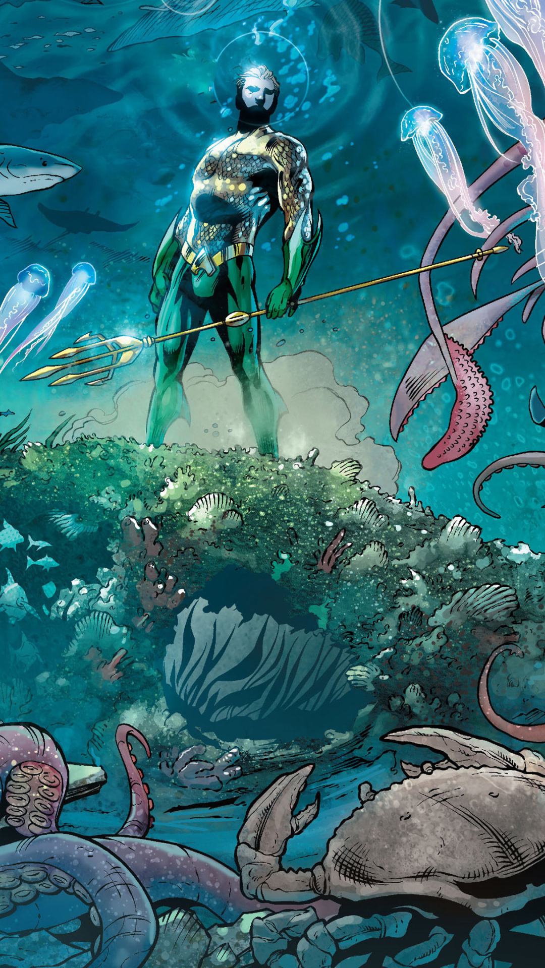 Handy-Wallpaper Comics, Dc Comics, Aquaman kostenlos herunterladen.