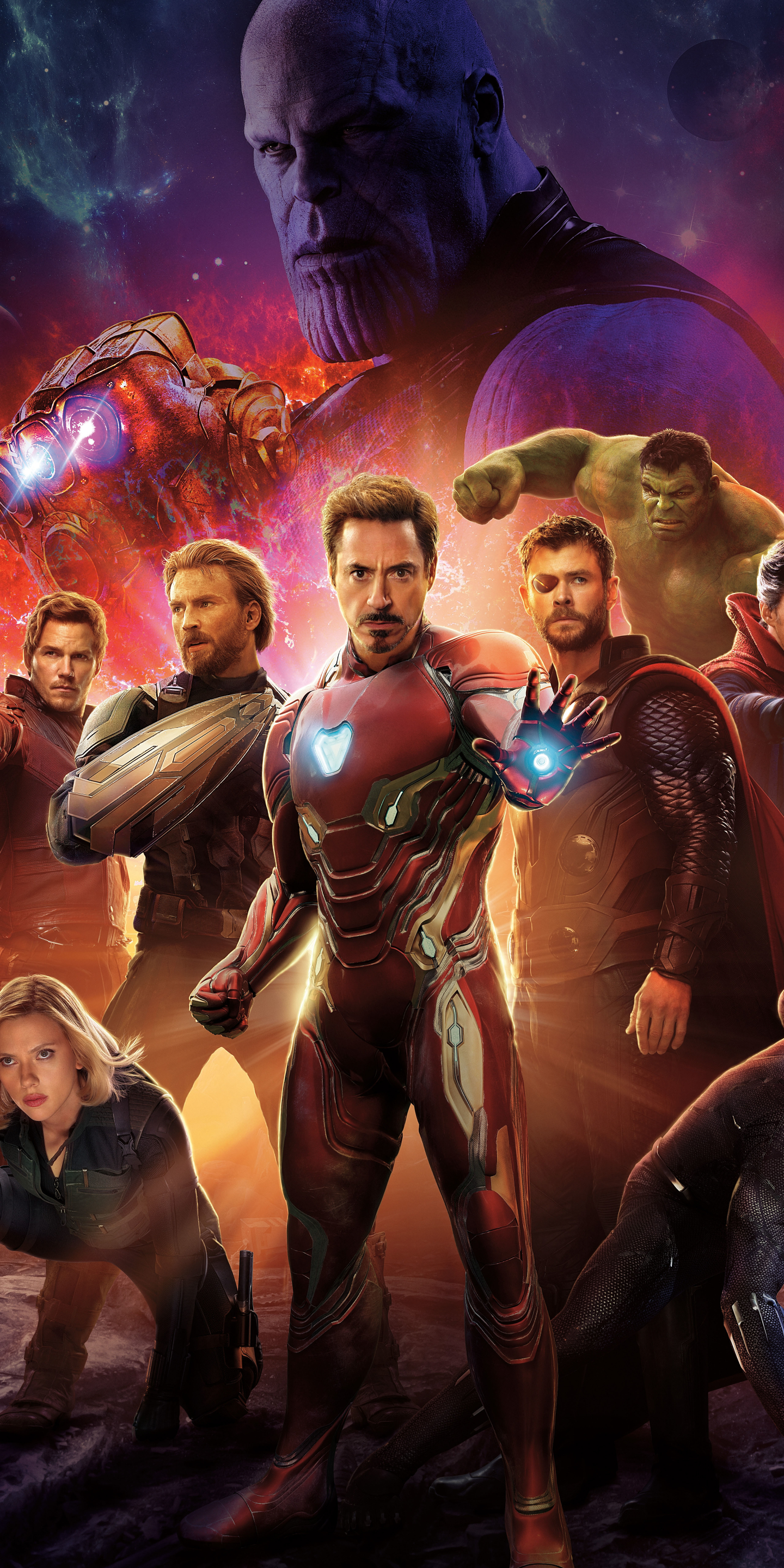 Handy-Wallpaper Hulk, Filme, Ironman, Kapitän Amerika, Thor, Schwarze Witwe, Die Rächer, Sternenherr, Thanos, Avengers: Infinity War kostenlos herunterladen.