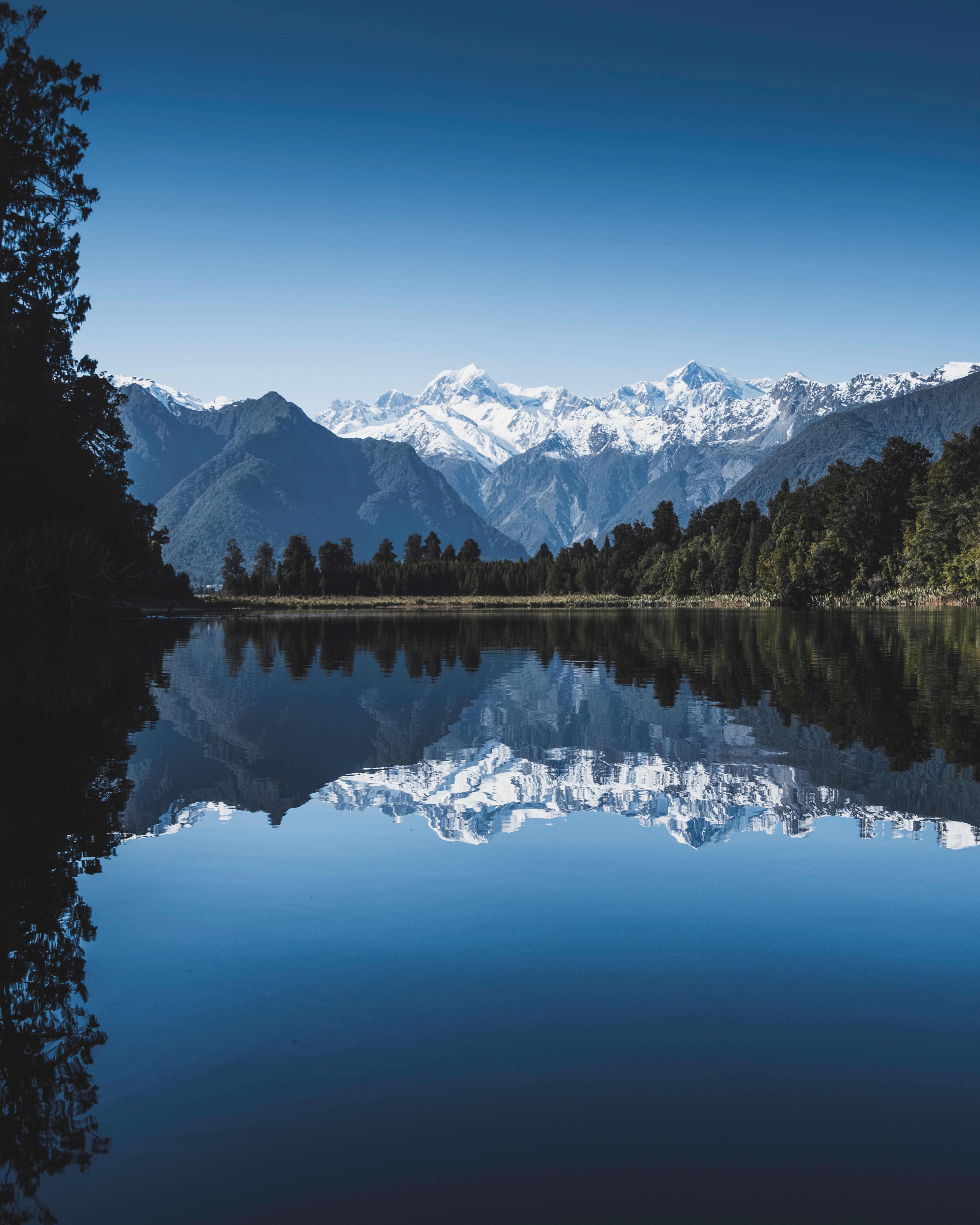 new zealand, nature, mountains, lake cellphone