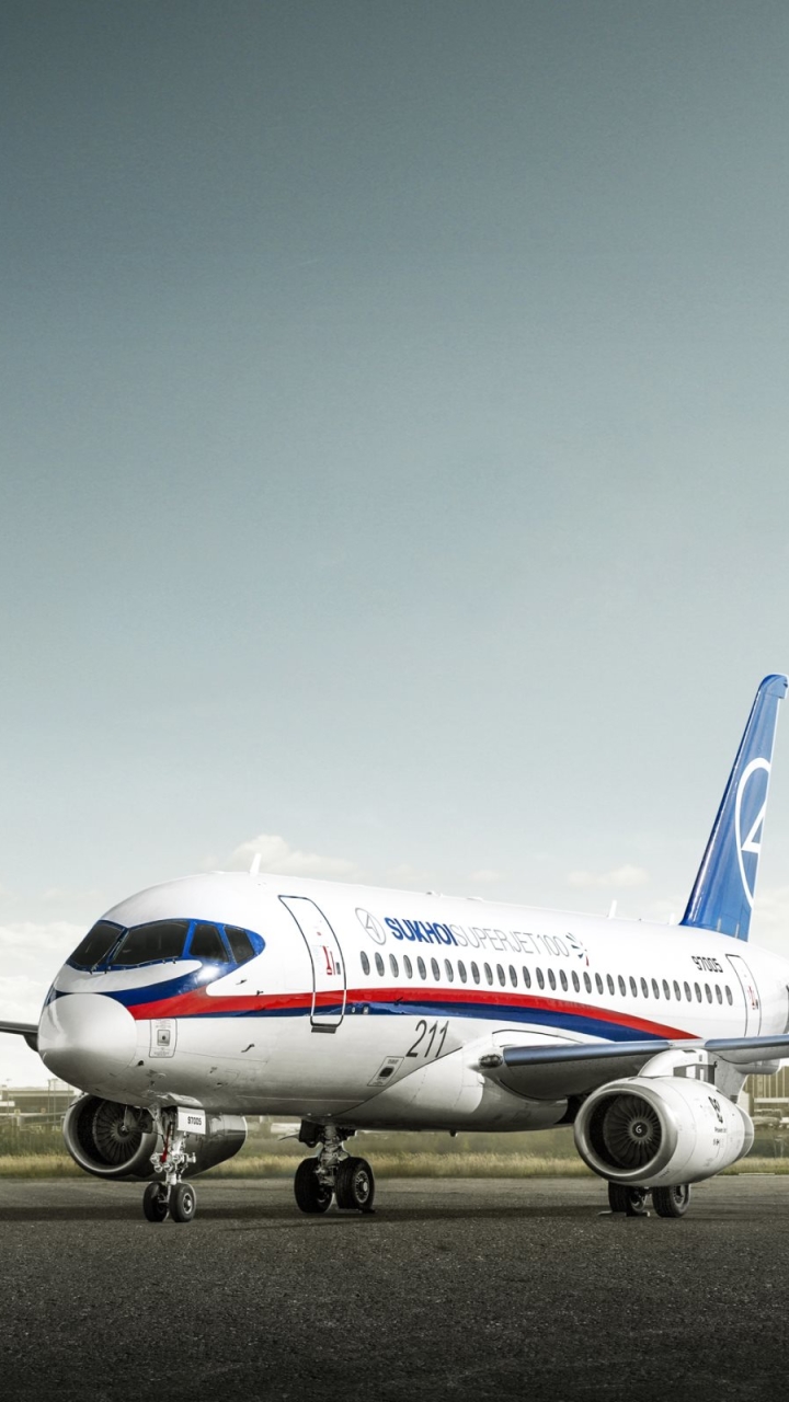 Download mobile wallpaper Aircraft, Vehicles, Sukhoi Superjet 100 for free.