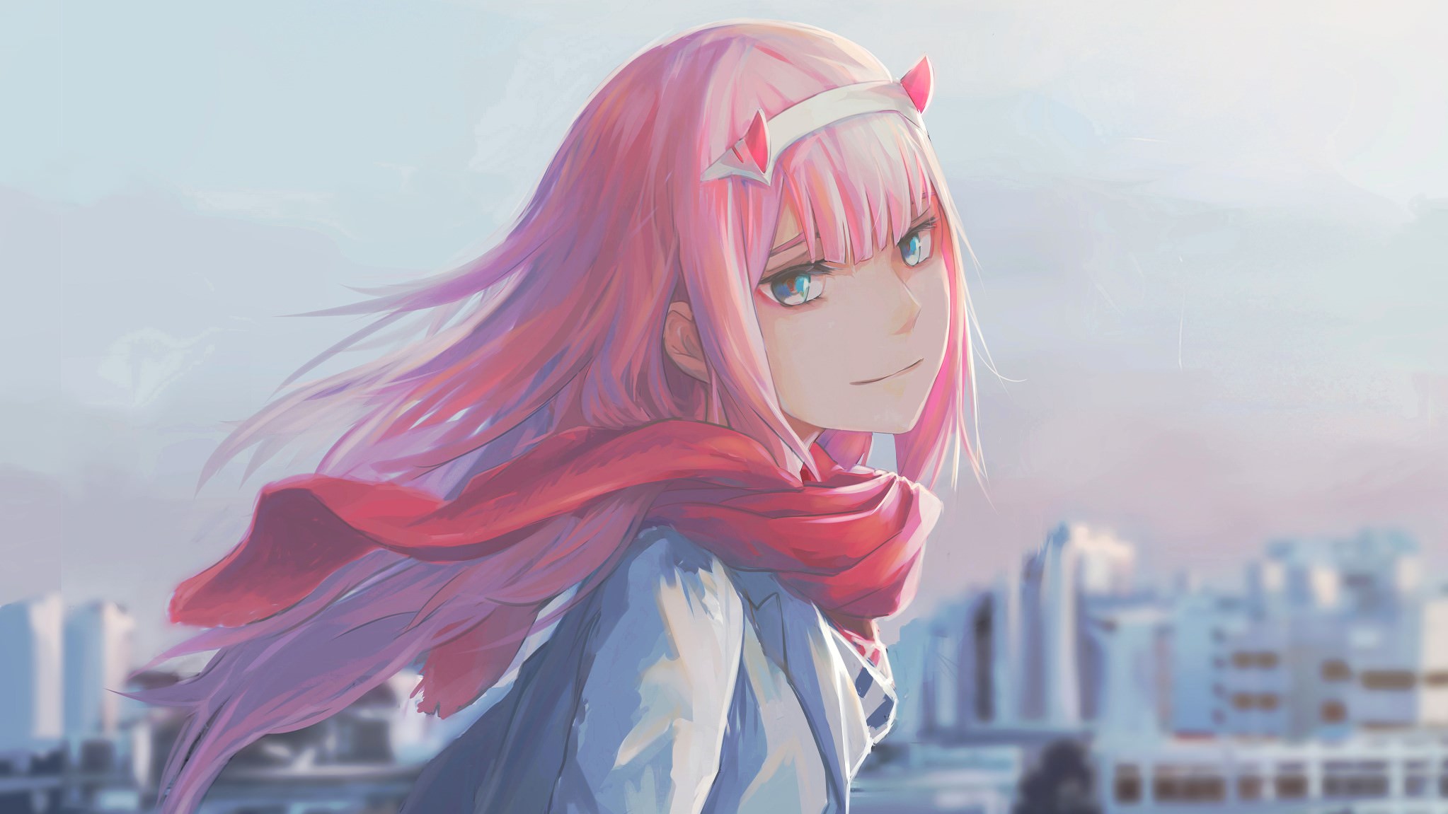 Handy-Wallpaper Animes, Darling In The Franxx, Zero Two (Liebling Im Franxx) kostenlos herunterladen.