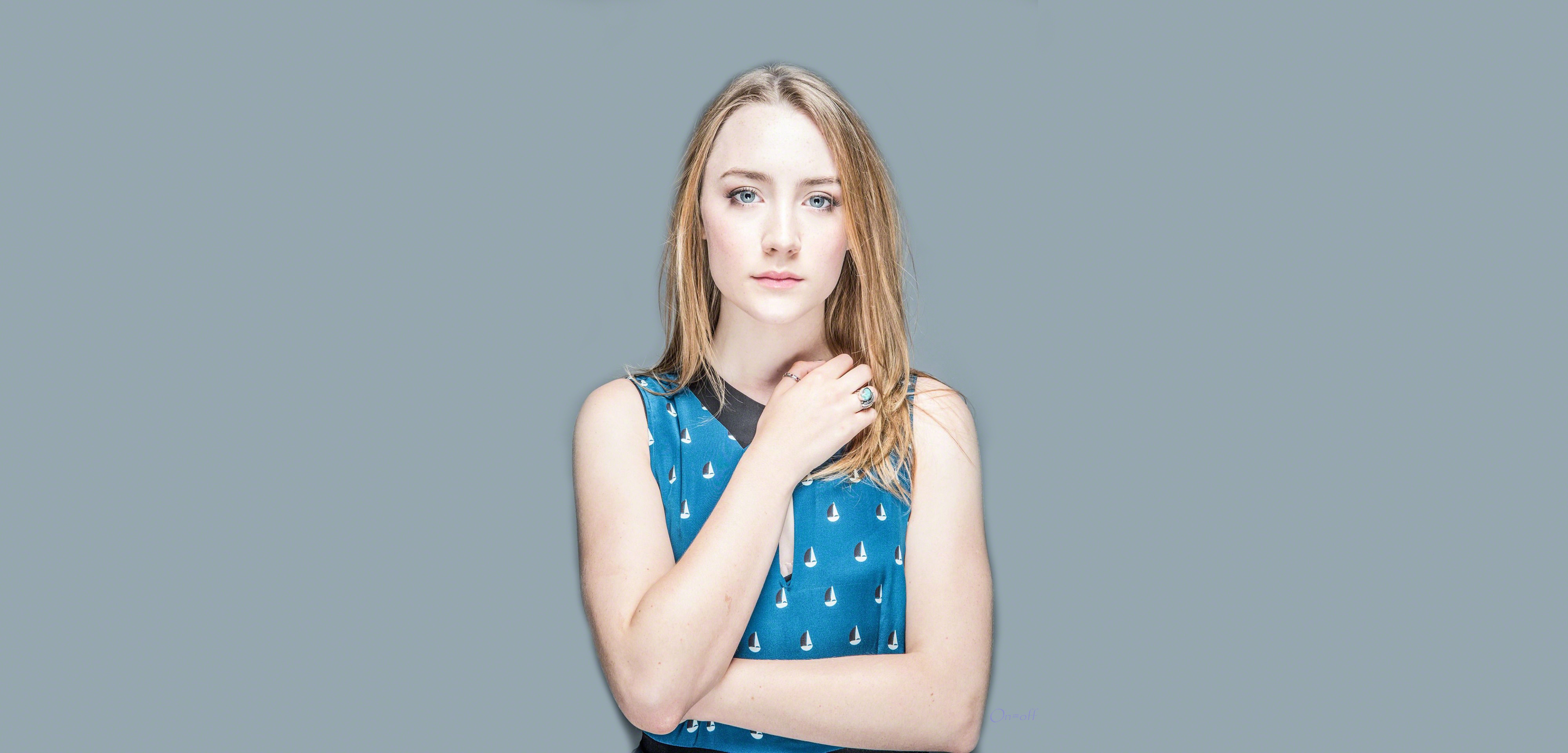 Download mobile wallpaper Blonde, Blue Eyes, Celebrity, Irish, Actress, Saoirse Ronan for free.