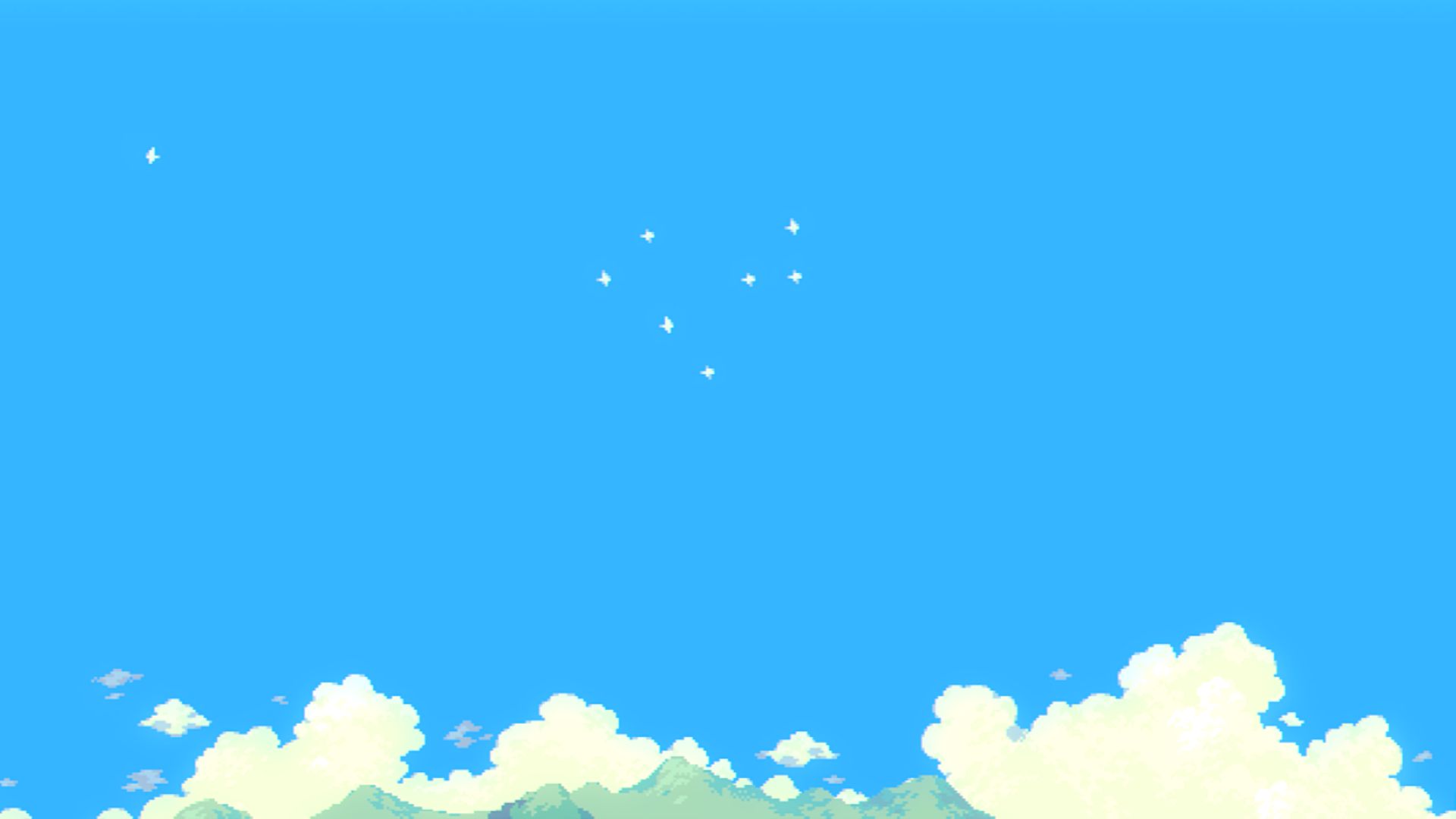 video game, eastward, bird, cloud, mountain, sky