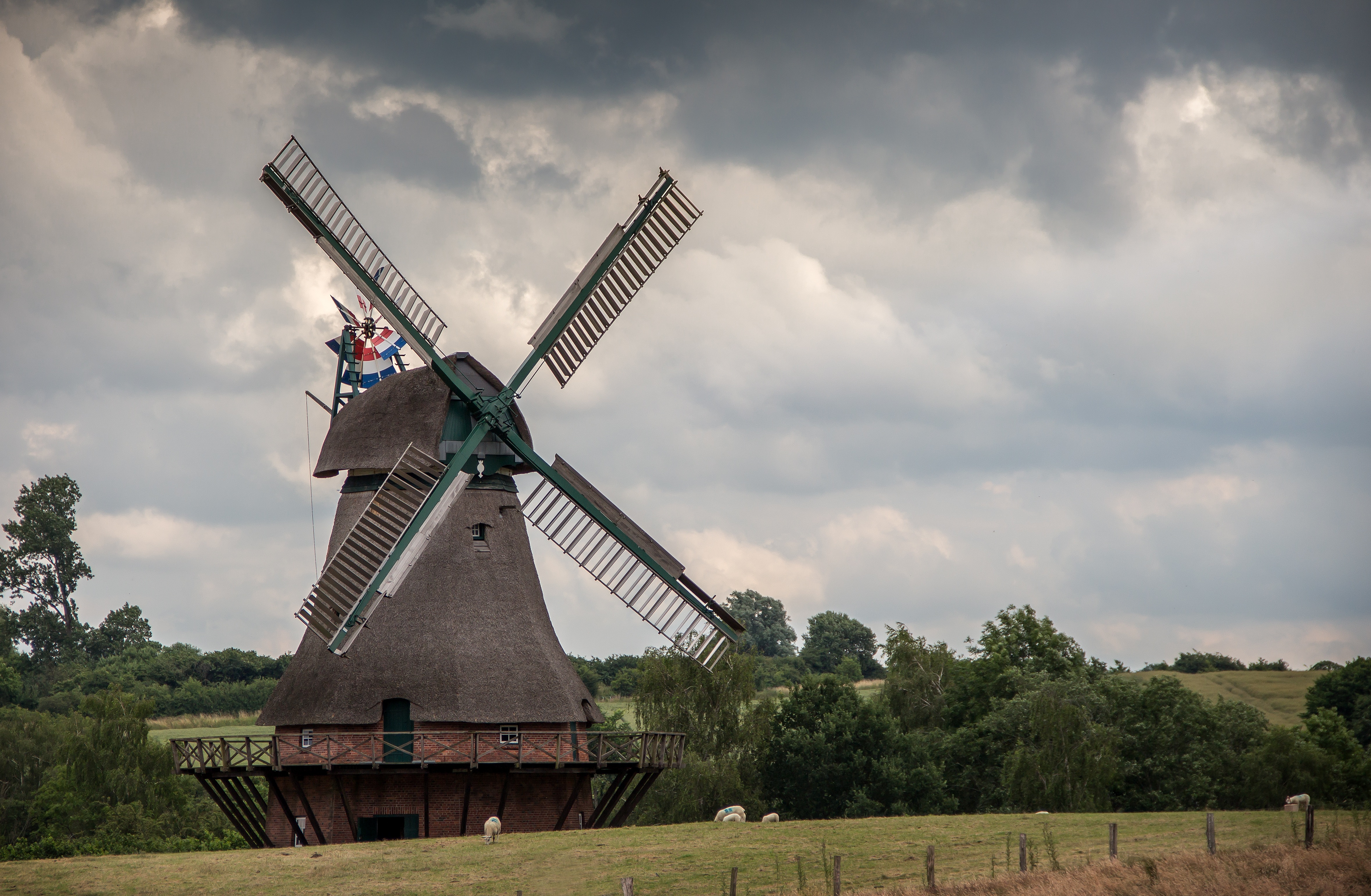 agriculture, nature, sky, windmill