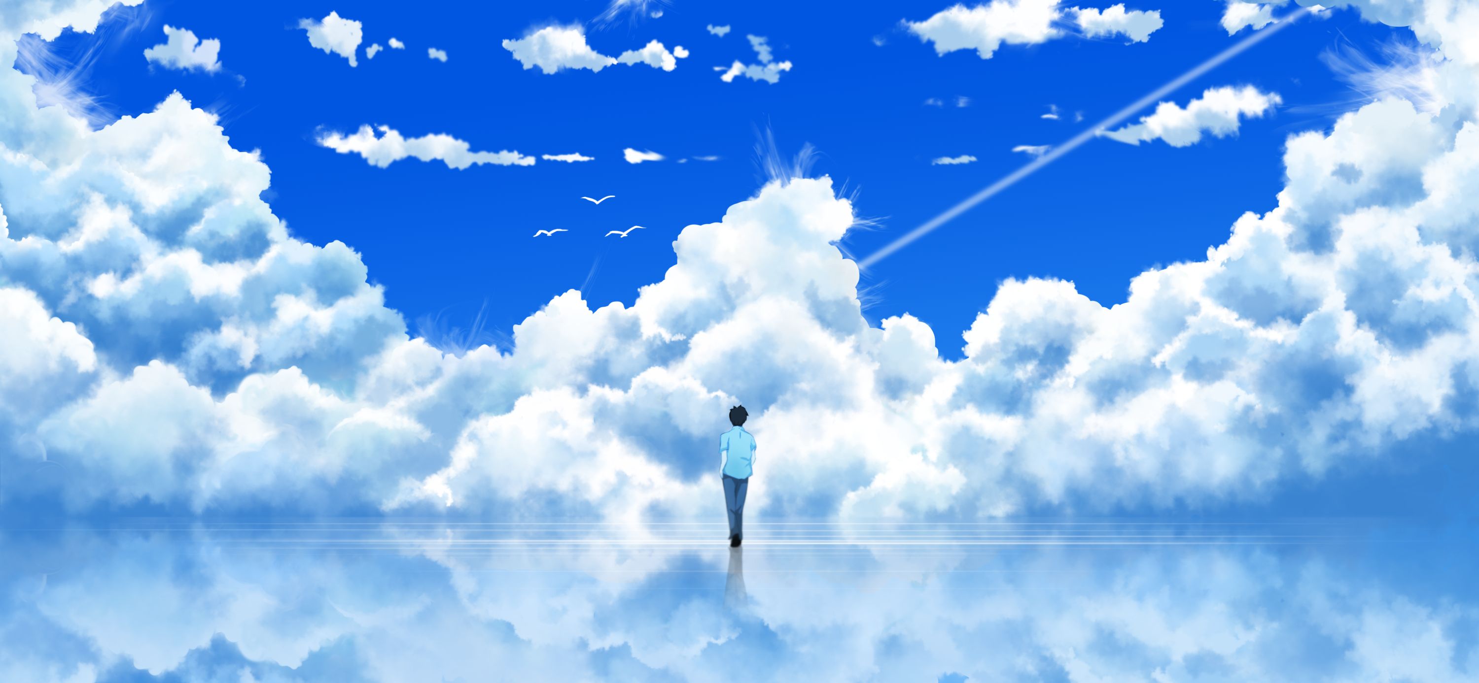 Free download wallpaper Anime, Cloud, Original on your PC desktop