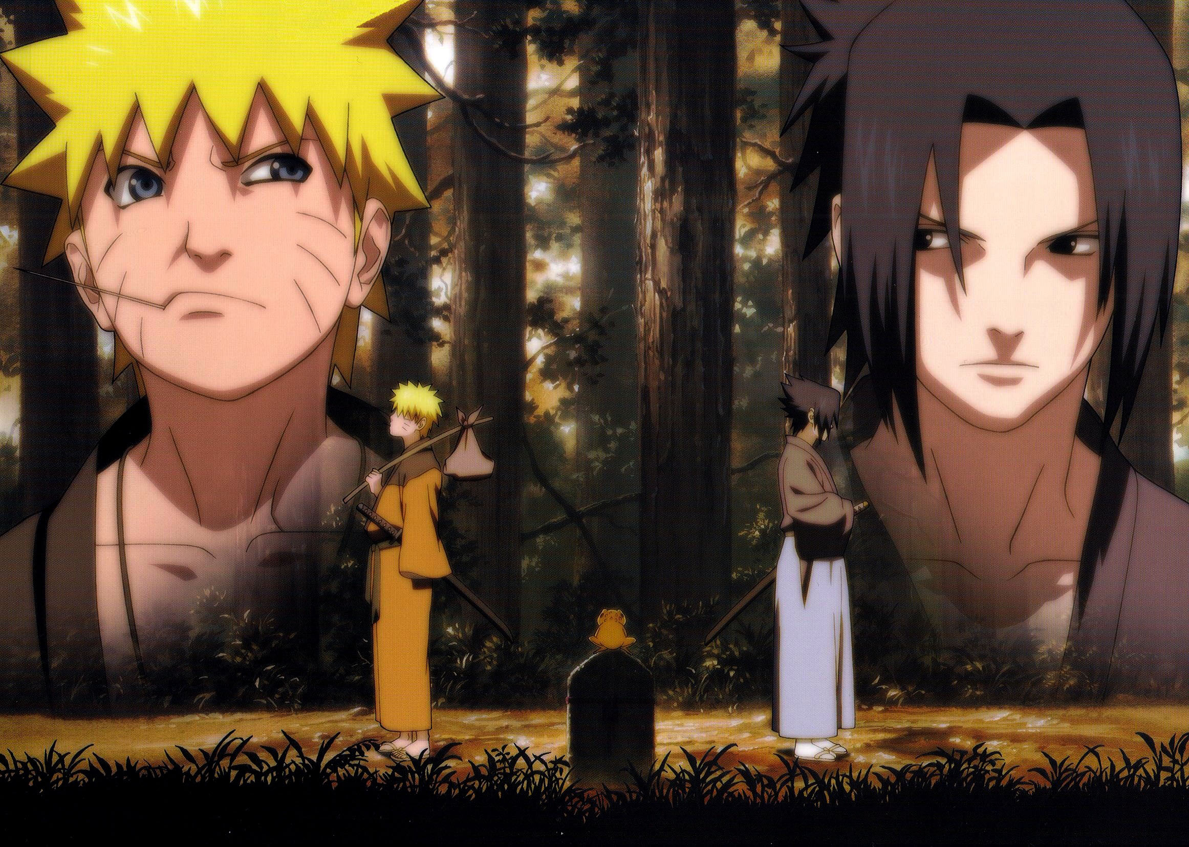 Download mobile wallpaper Anime, Naruto, Sasuke Uchiha, Naruto Uzumaki for free.