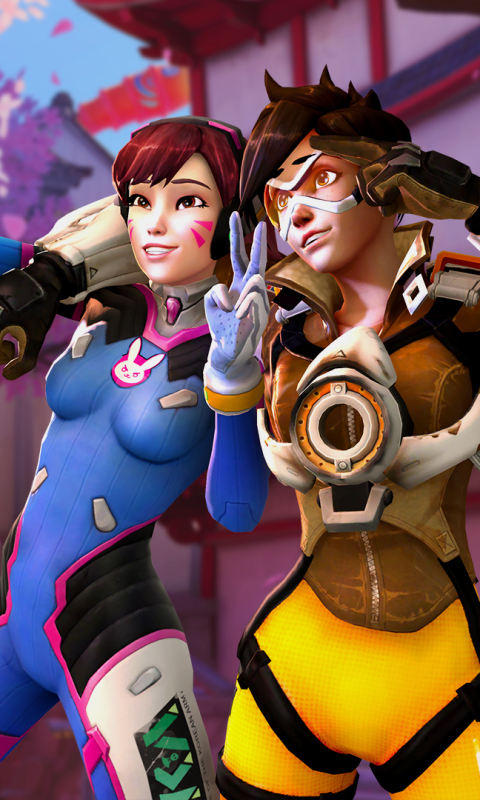 Handy-Wallpaper Overwatch, Computerspiele, Tracer (Overwatch), D Va (Overwatch) kostenlos herunterladen.