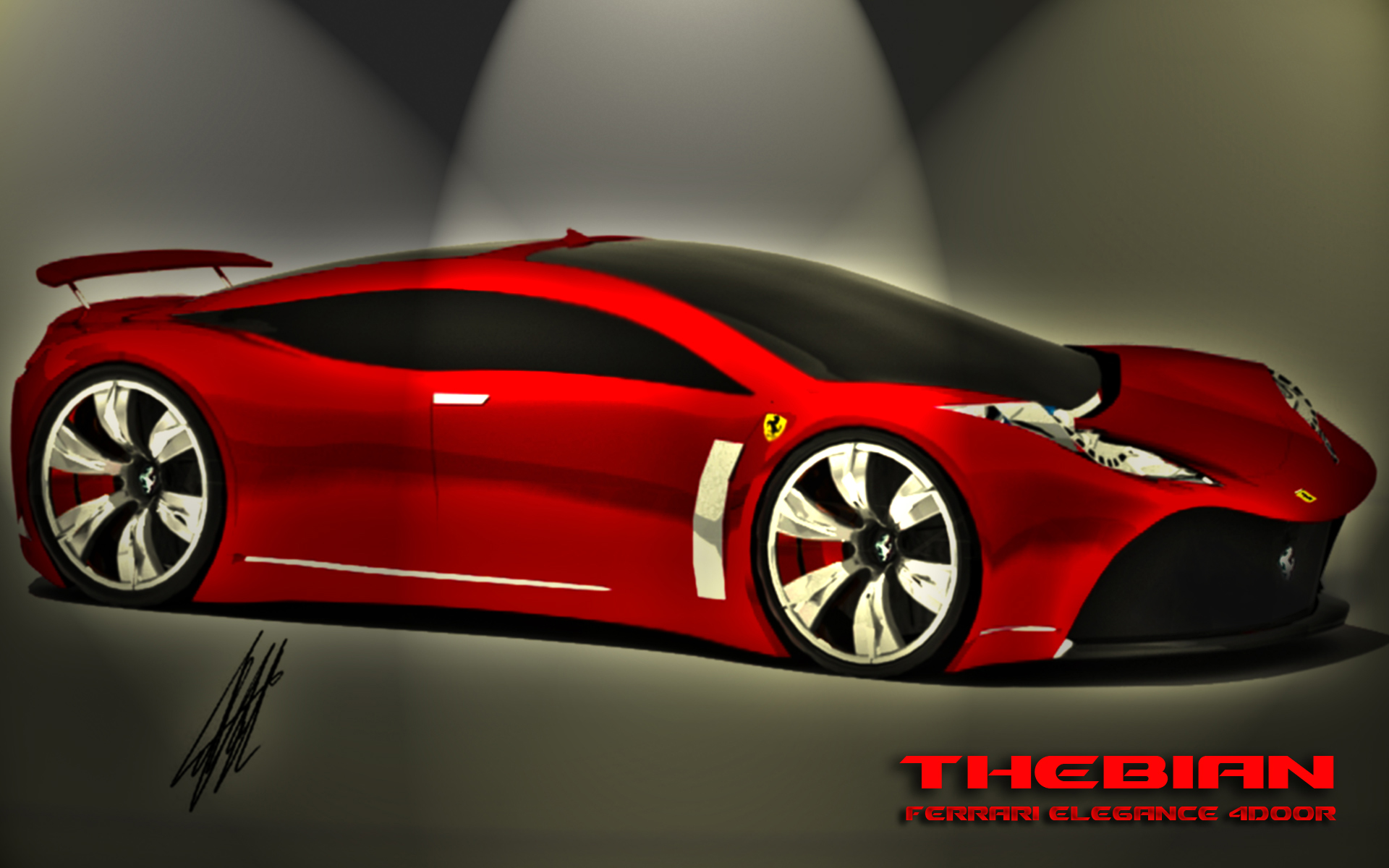 Download mobile wallpaper Ferrari, 3D, Vehicles, Car for free.