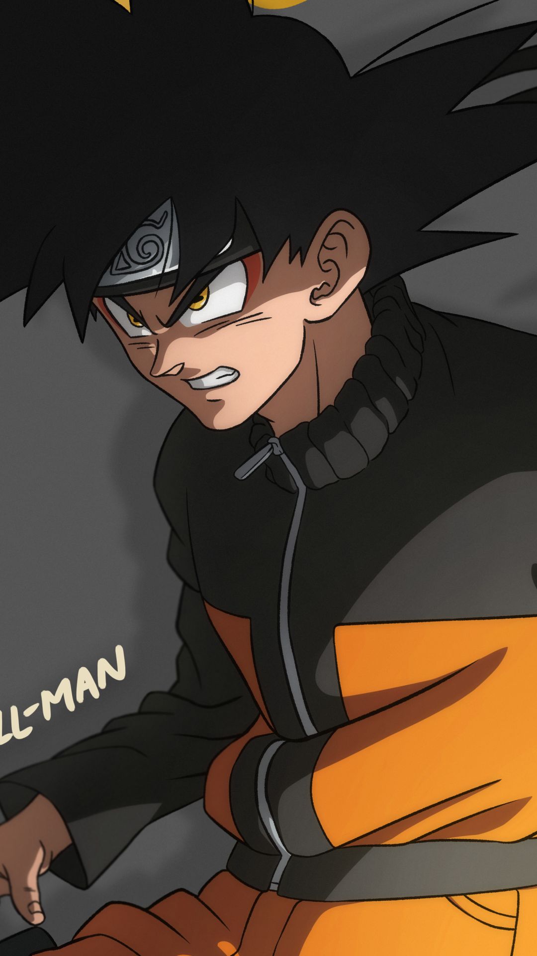 Handy-Wallpaper Naruto, Crossover, Dragon Ball, Animes, Son Goku kostenlos herunterladen.