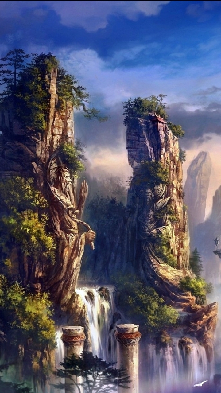 Handy-Wallpaper Landschaft, Fantasie kostenlos herunterladen.