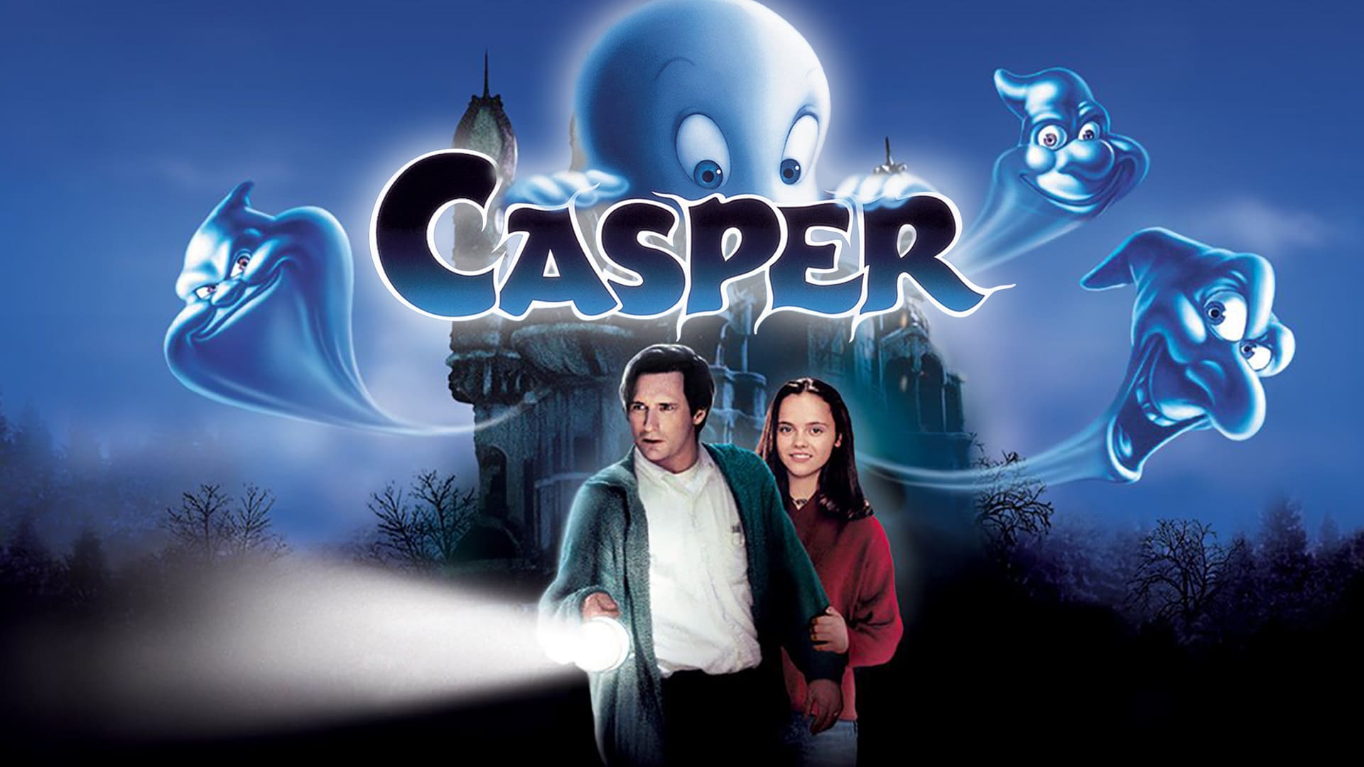 casper (1995), movie, casper, casper mcfadden, dr james harvey, kathleen 'kat' harvey, logo