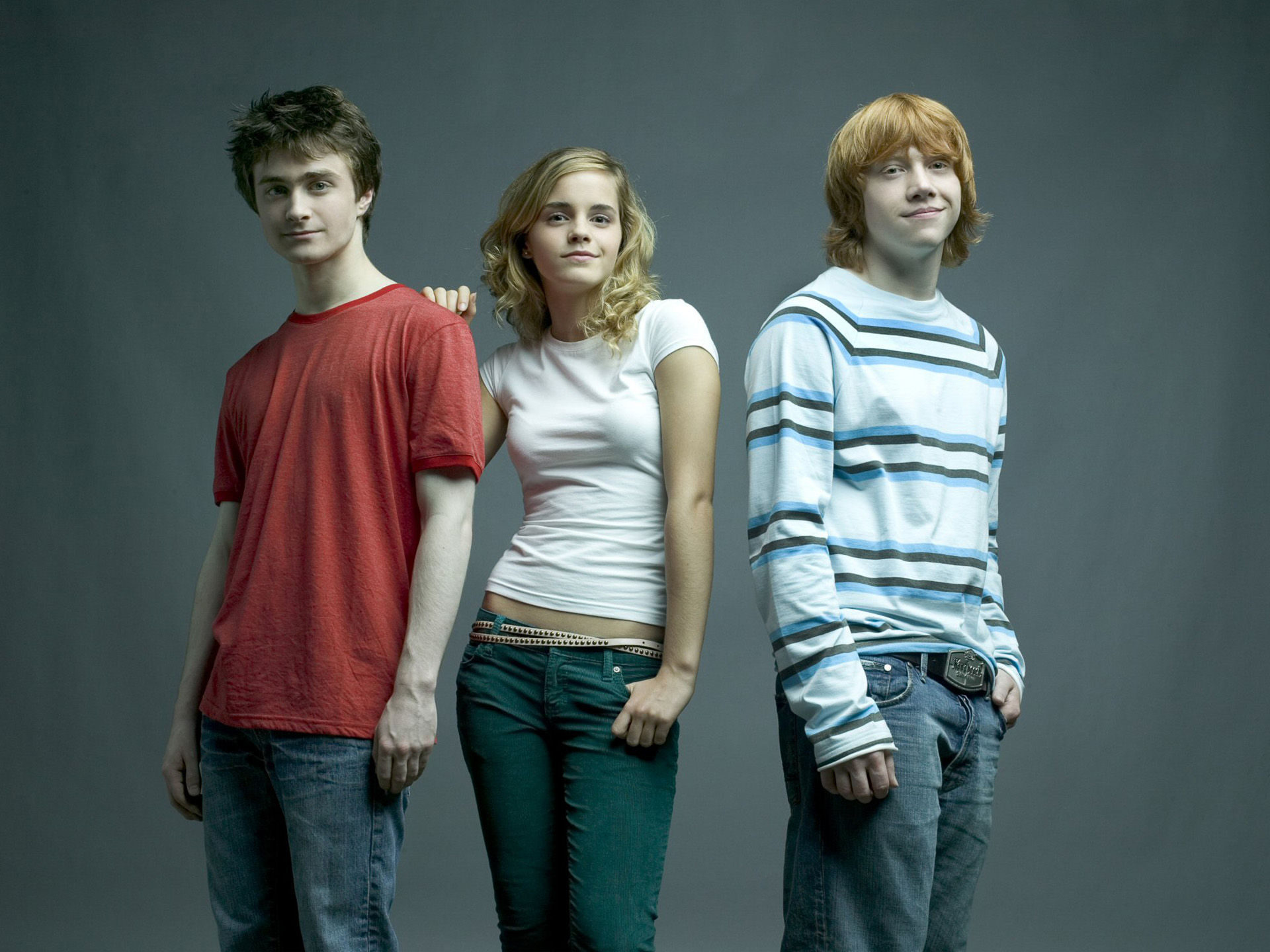 Baixar papel de parede para celular de Emma Watson, Daniel Radcliffe, Celebridade, Ator, Rupert Grint gratuito.