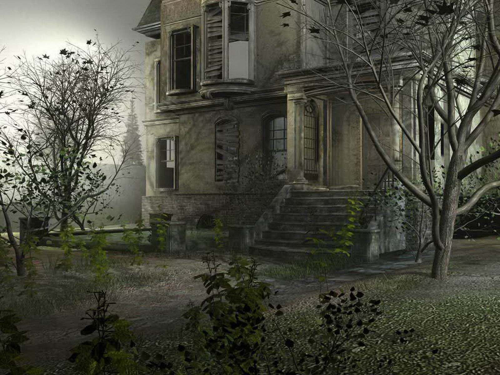 Download mobile wallpaper Dark, House, Creepy, Abandoned for free.