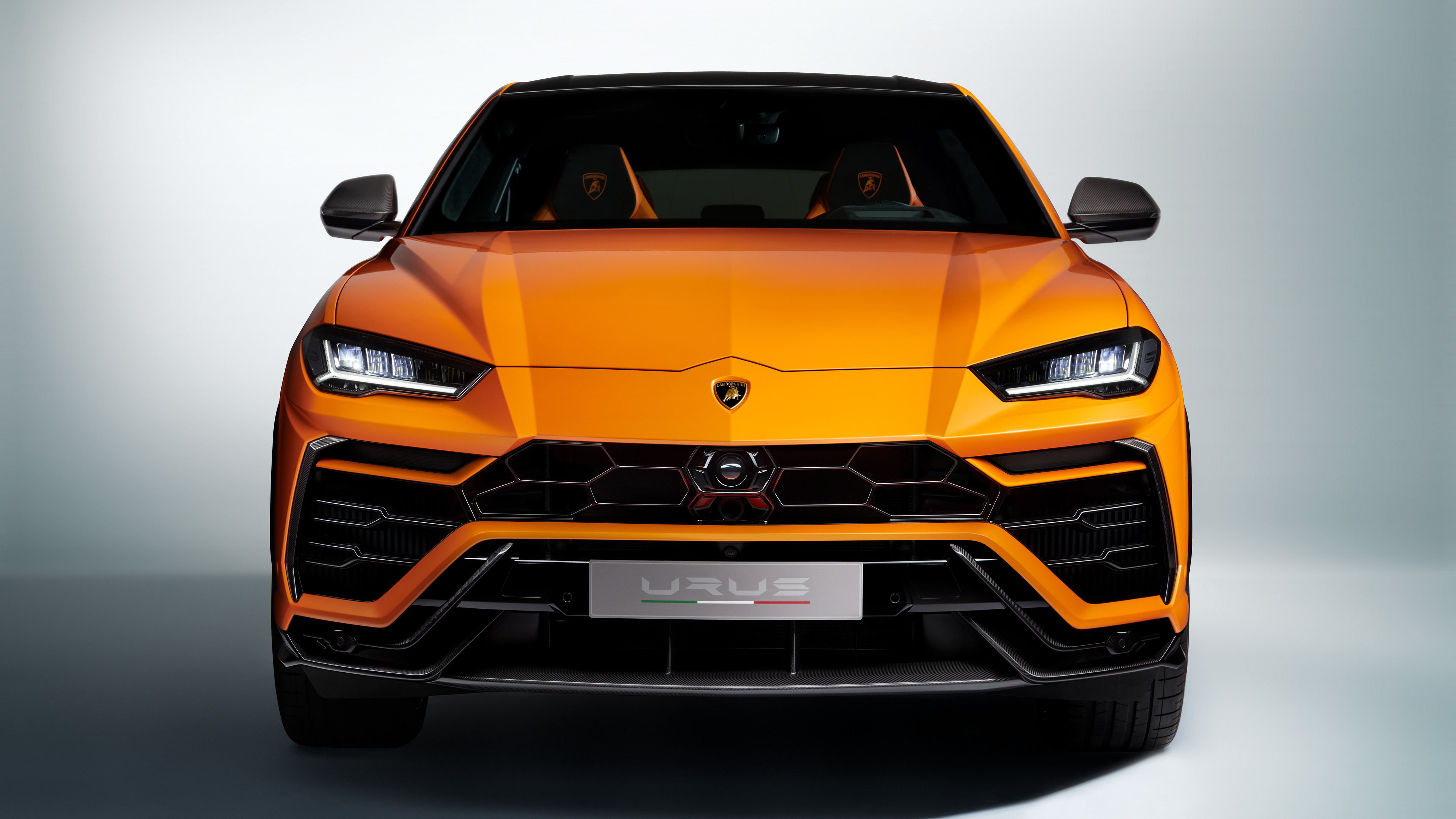 Laden Sie das Lamborghini, Autos, Geländewagen, Lamborghini Urus, Fahrzeuge, Orangefarbenes Auto-Bild kostenlos auf Ihren PC-Desktop herunter