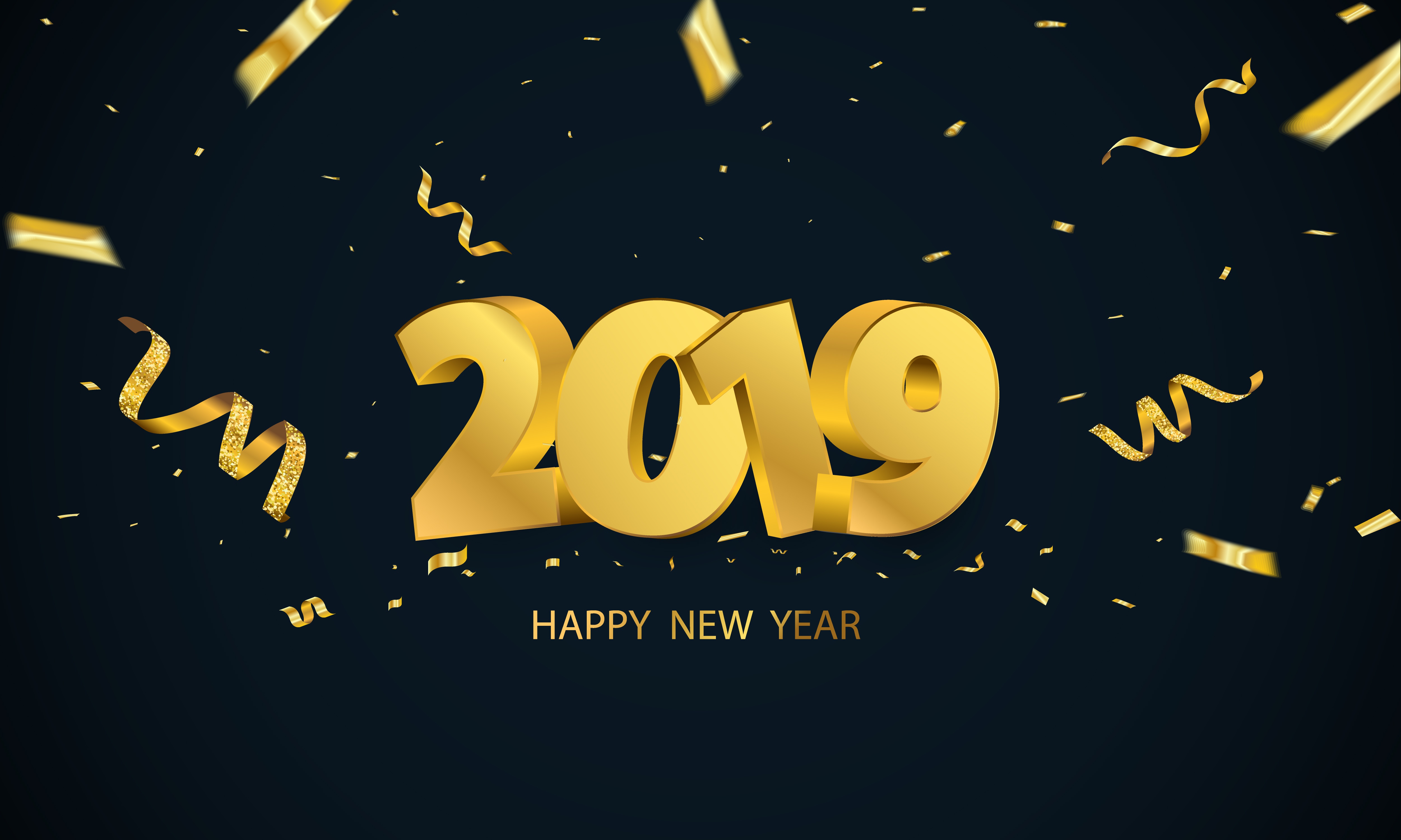 無料モバイル壁紙新年, ホリデー, あけましておめでとう, 2019年新年をダウンロードします。