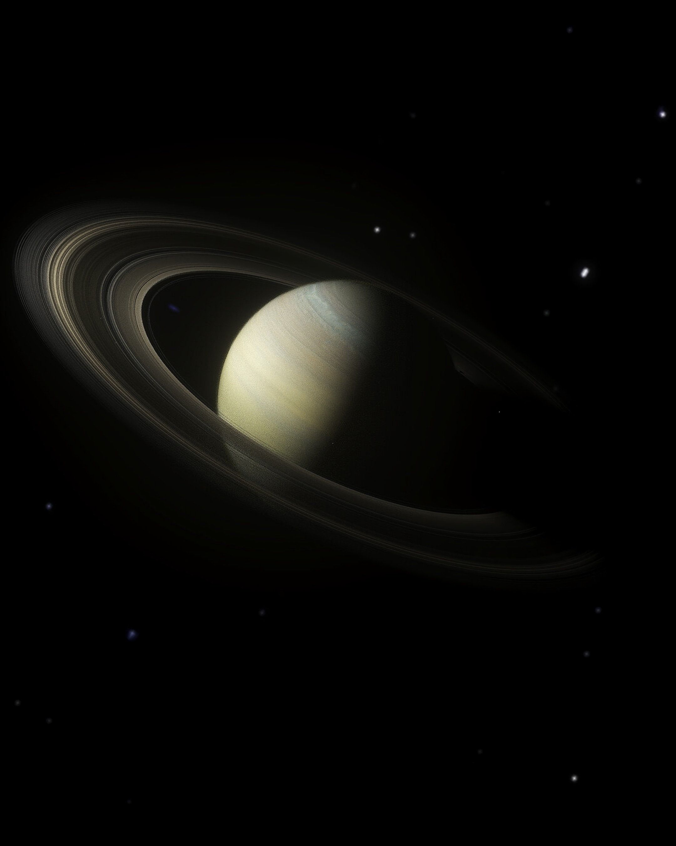 156954 завантажити картинку космос, темний, зірки, кільце, перстень, планета, сатурн - шпалери і заставки безкоштовно