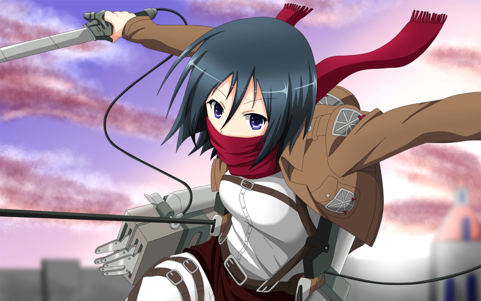 Download mobile wallpaper Mikasa Ackerman, Attack On Titan, Shingeki No Kyojin, Anime for free.