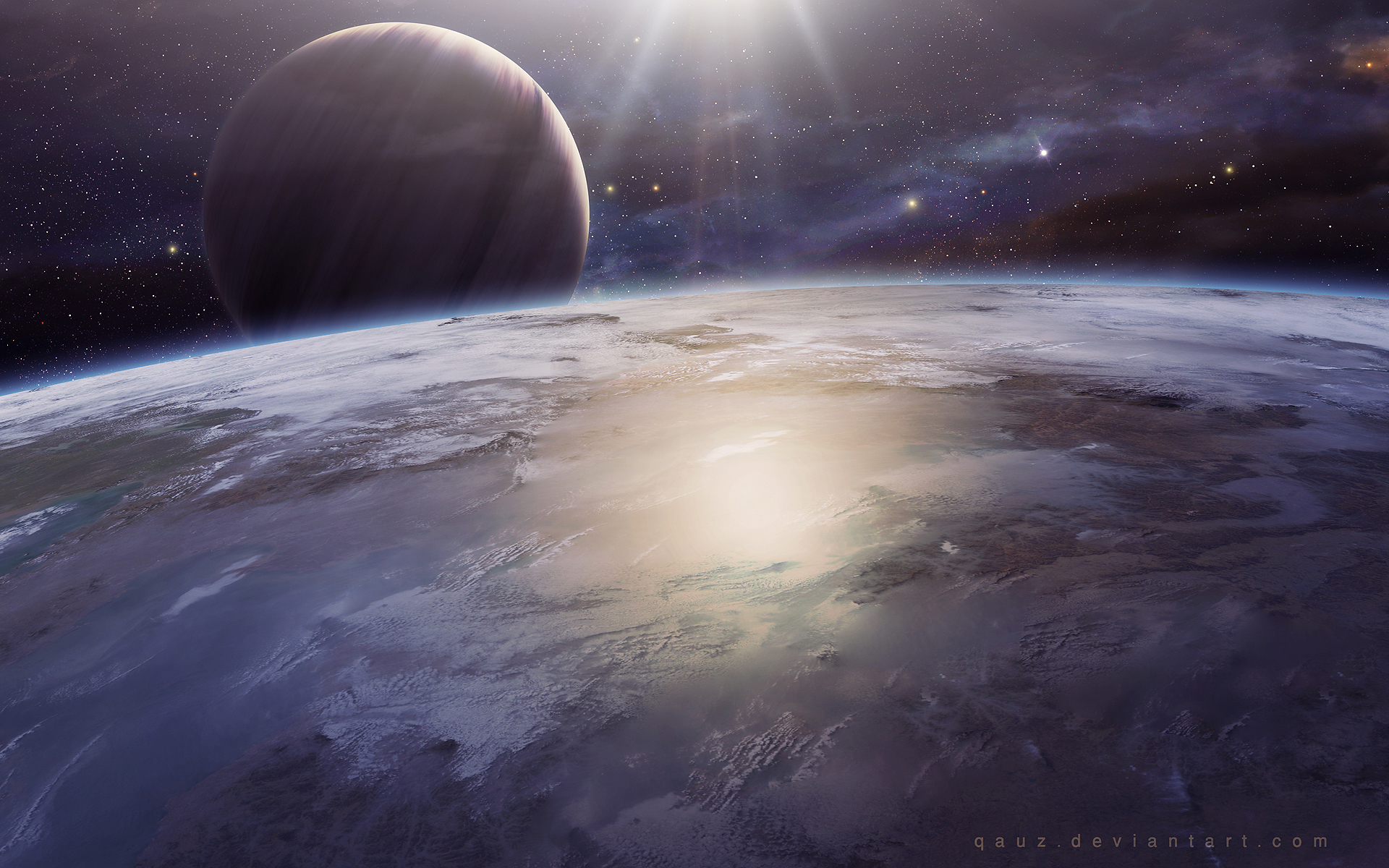 Handy-Wallpaper Planet, Science Fiction, Planetenlandschaft kostenlos herunterladen.