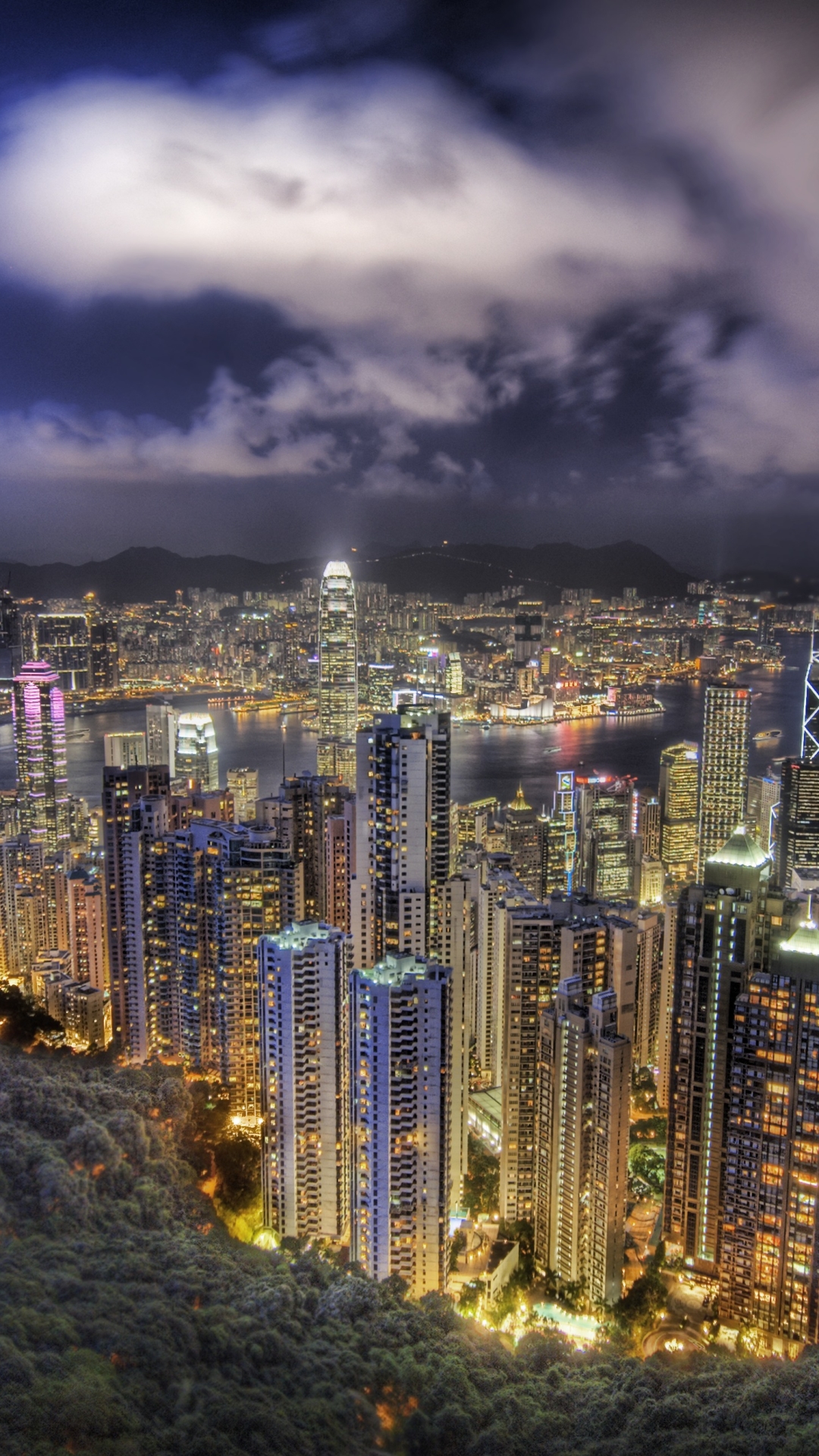 Скачати мобільні шпалери Міста, Міський Пейзаж, Hdr, Китай, Гонконг, Створено Людиною безкоштовно.