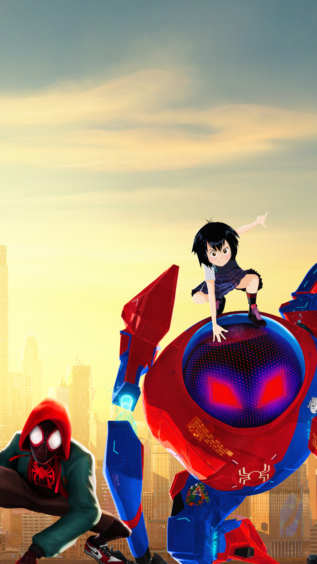 Download mobile wallpaper Spider Man, Movie, Miles Morales, Spider Man: Into The Spider Verse, Peni Parker for free.
