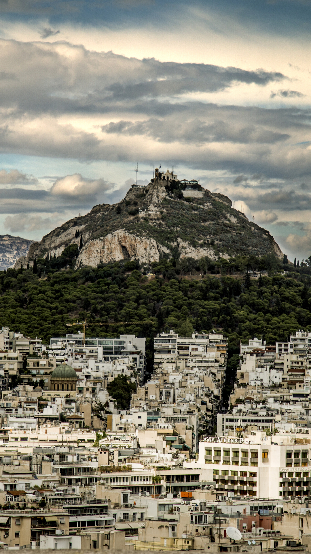 無料モバイル壁紙都市, 街, ギリシャ, アテネ, 夜, マンメイドをダウンロードします。