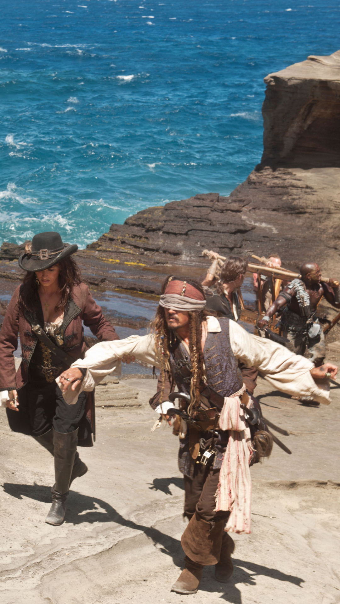 Download mobile wallpaper Pirates Of The Caribbean, Johnny Depp, Penelope Cruz, Movie, Jack Sparrow, Pirates Of The Caribbean: On Stranger Tides, Angelica Teach for free.