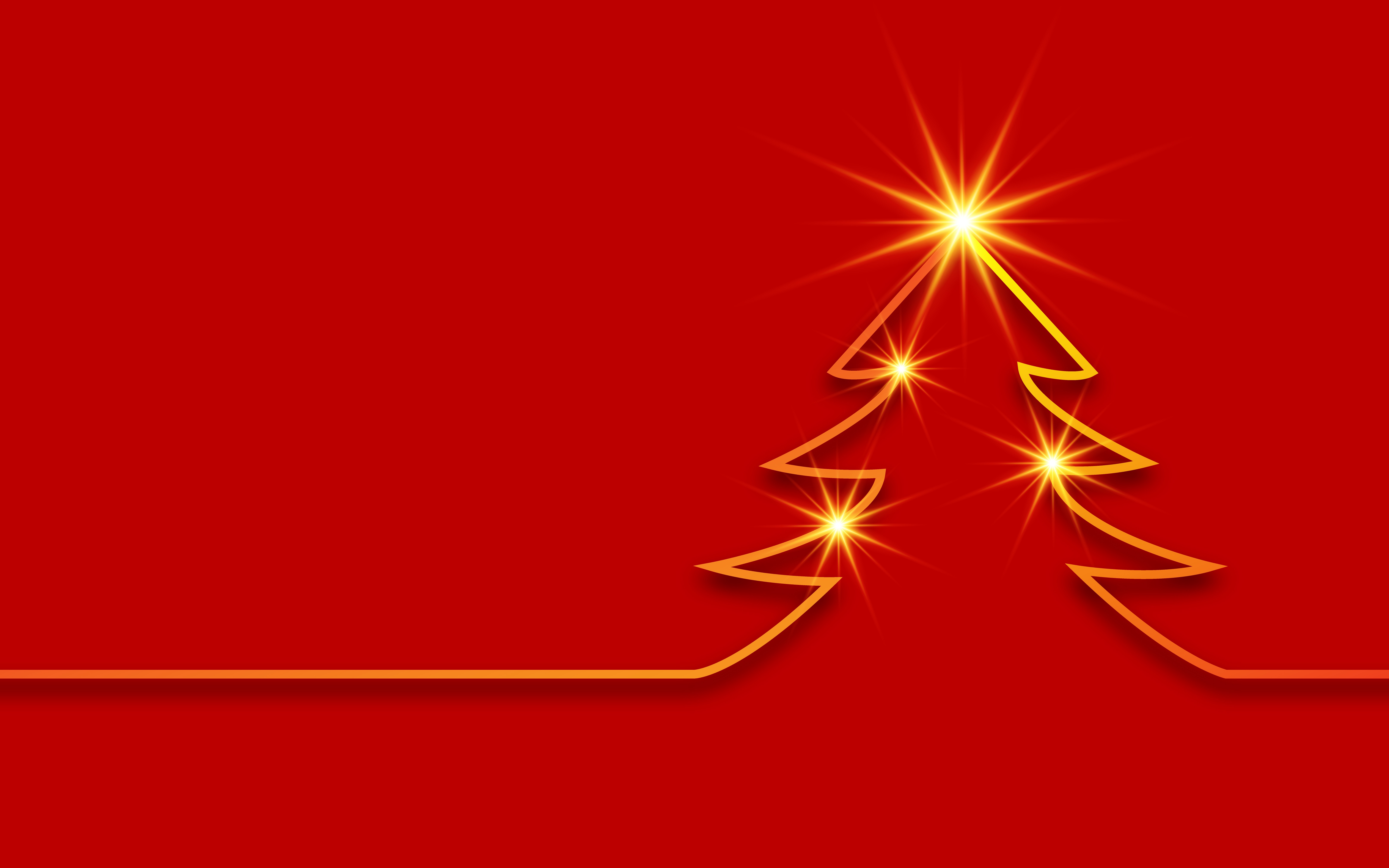 Скачать обои бесплатно Красный, Рождество, Рождественская Елка, Праздничные, Минималистский картинка на рабочий стол ПК