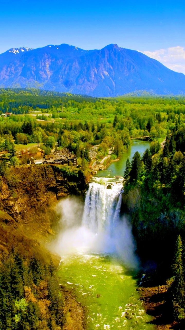 Handy-Wallpaper Landschaft, Natur, Wasserfälle, Wasserfall, Washington, Erde/natur, Snoqualmie Falls kostenlos herunterladen.