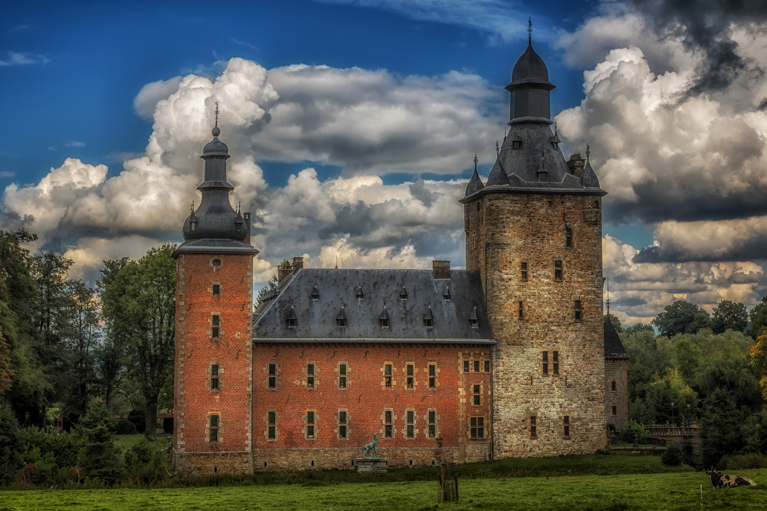 man made, castle, architecture, belgium, castles
