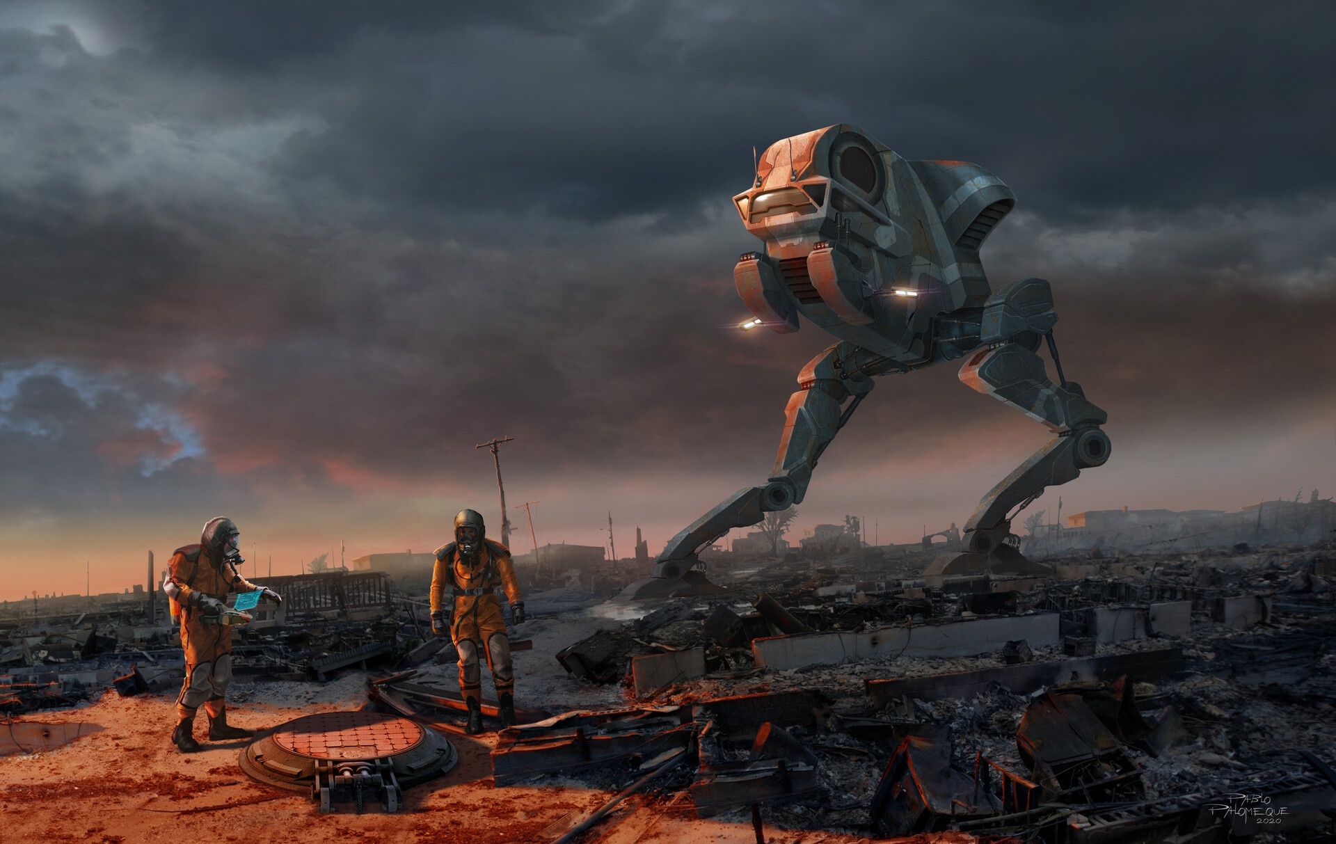 Download mobile wallpaper Robot, Sci Fi, Exploration, Post Apocalyptic for free.