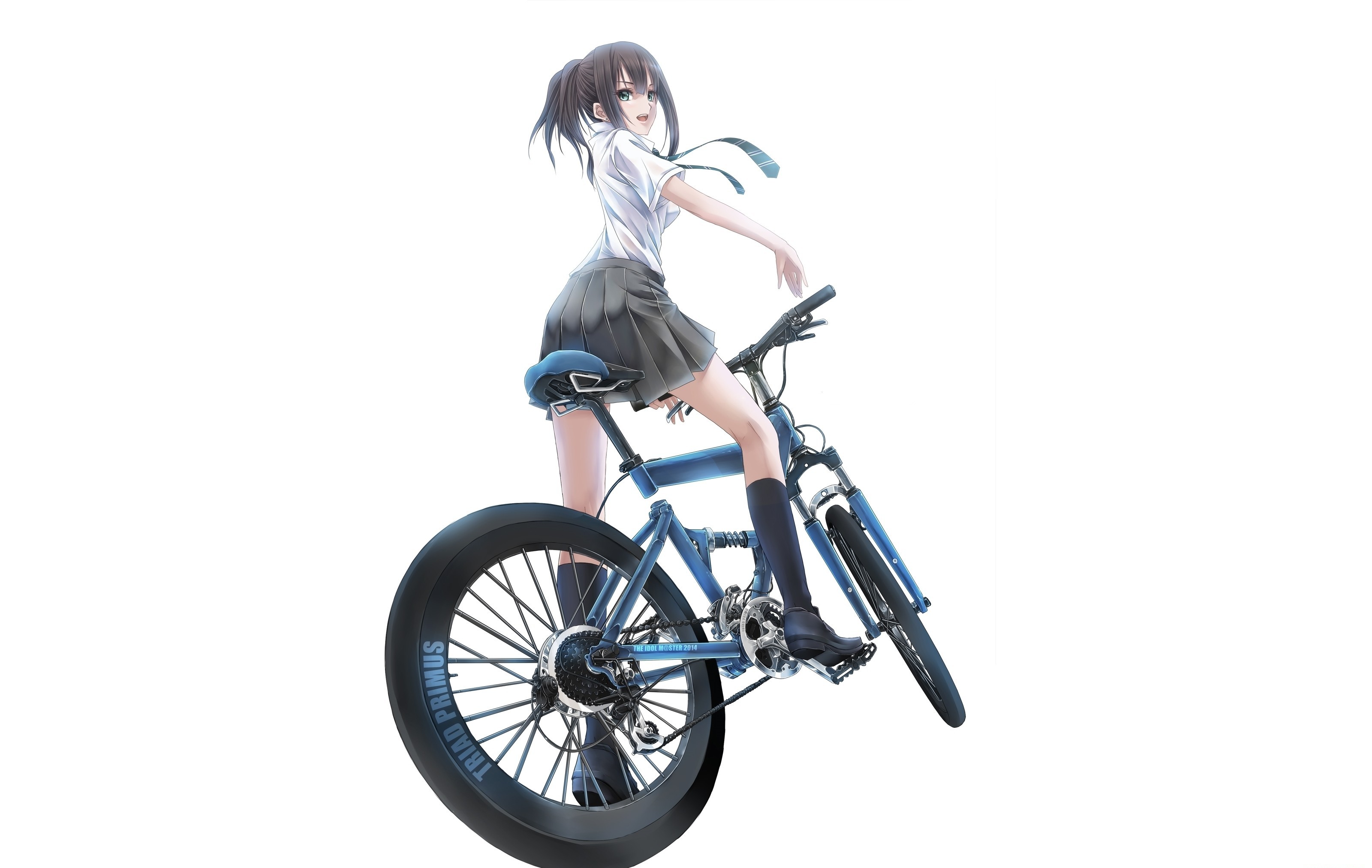 345620 descargar fondo de pantalla animado, the idolm@ster cinderella girls, bicicleta, rin shibuya, el idolm@ster, the idolm@ster: protectores de pantalla e imágenes gratis