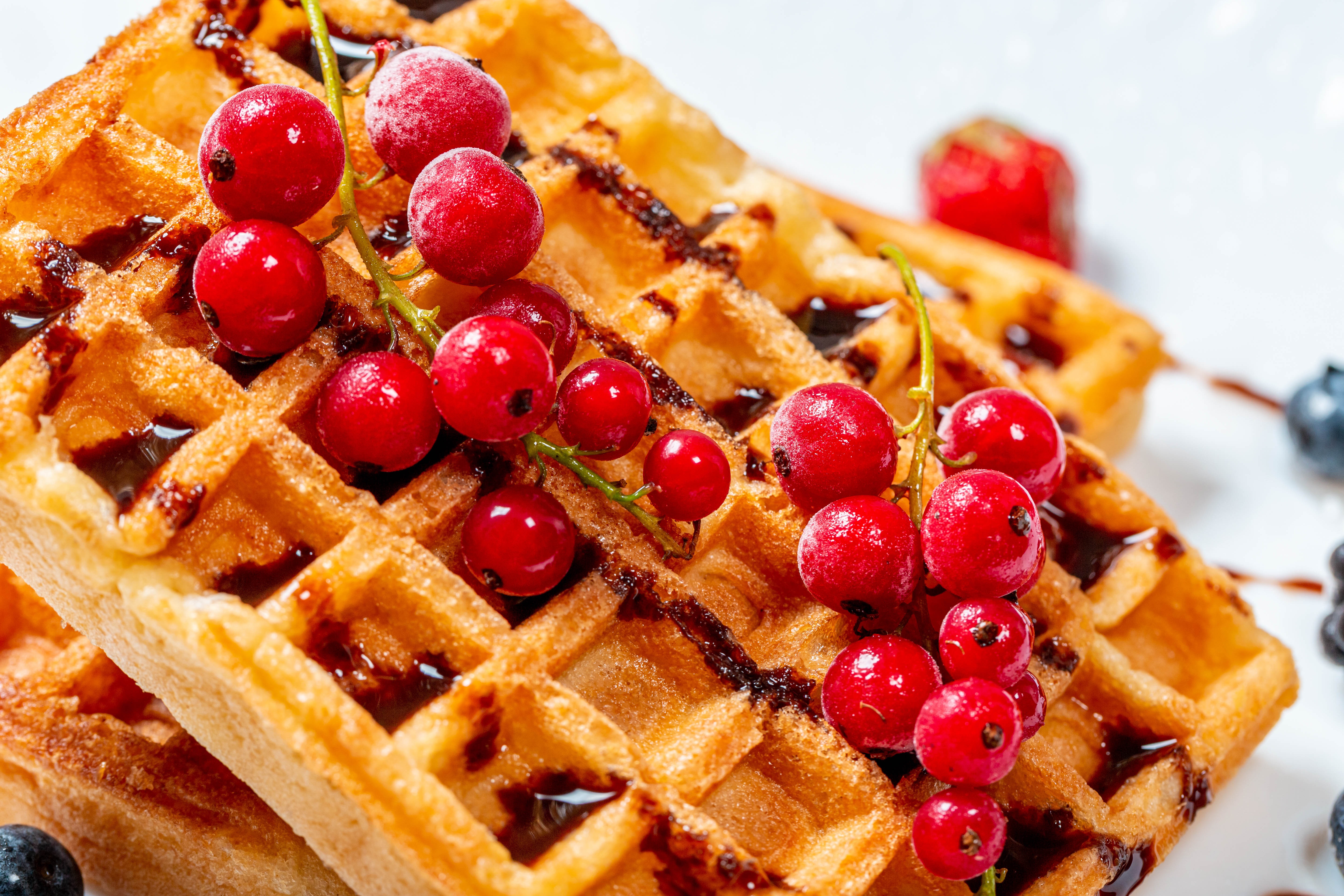 Free download wallpaper Food, Berry, Fruit, Waffle, Currants on your PC desktop