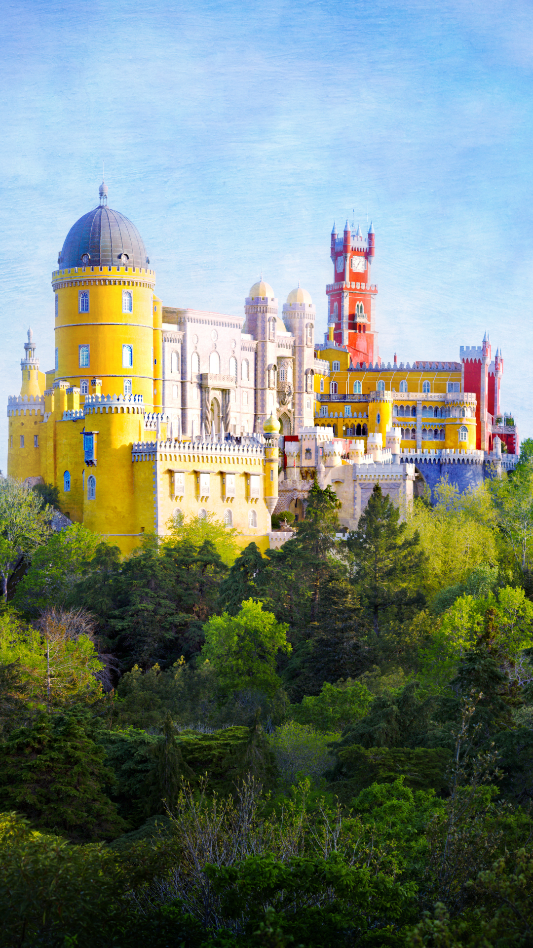 Скачать картинку Замок, Португалия, Дворец, Сделано Человеком, Пена Палас, Дворцы в телефон бесплатно.